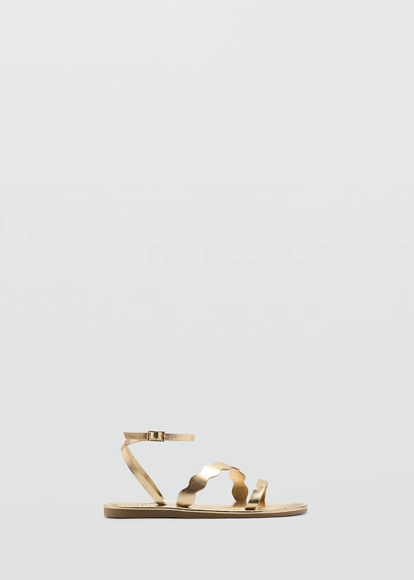 Metallic strappy sandals — Gold