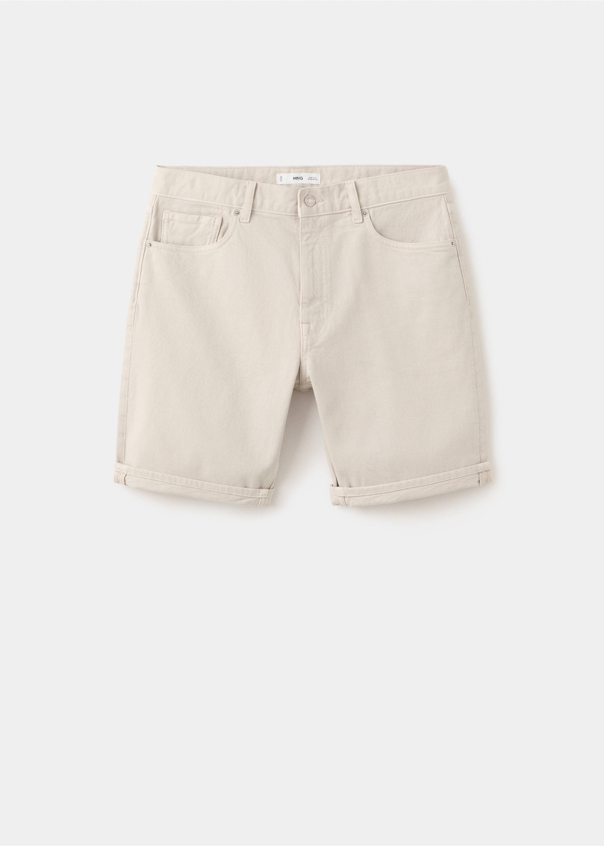 Bermuda en jean slim fit - Article sans modèle, Beige. Ref: 27087894-00.