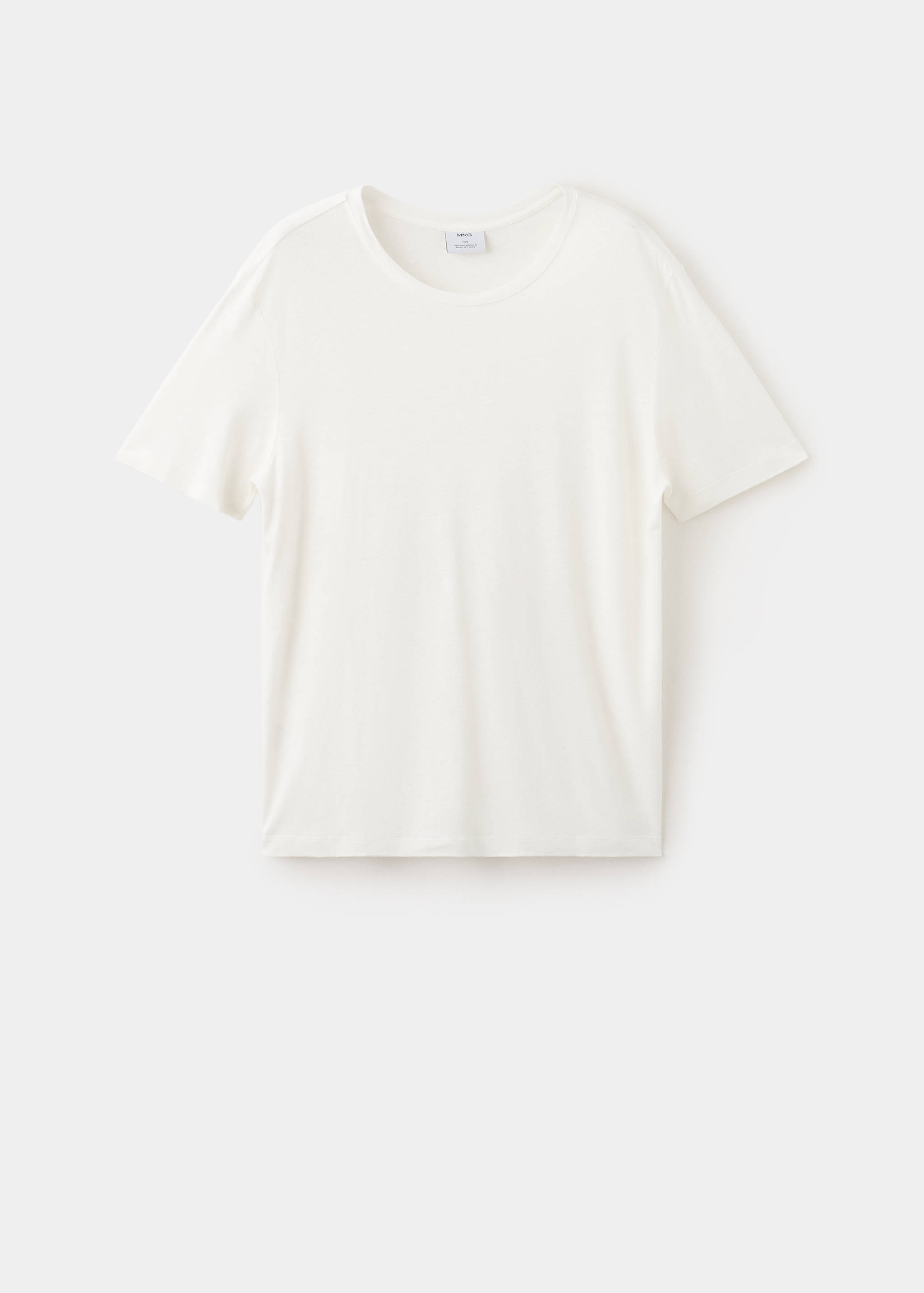 Льняная футболка slim fit - Изделие без модели