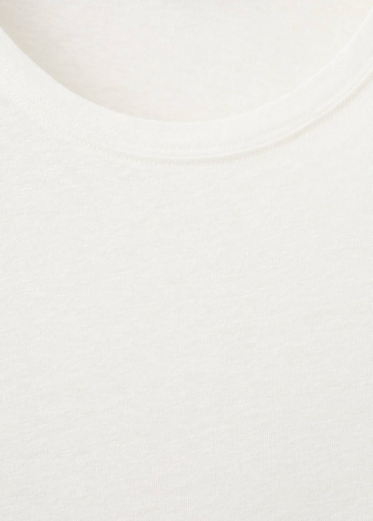 Linen blend T-shirt — White