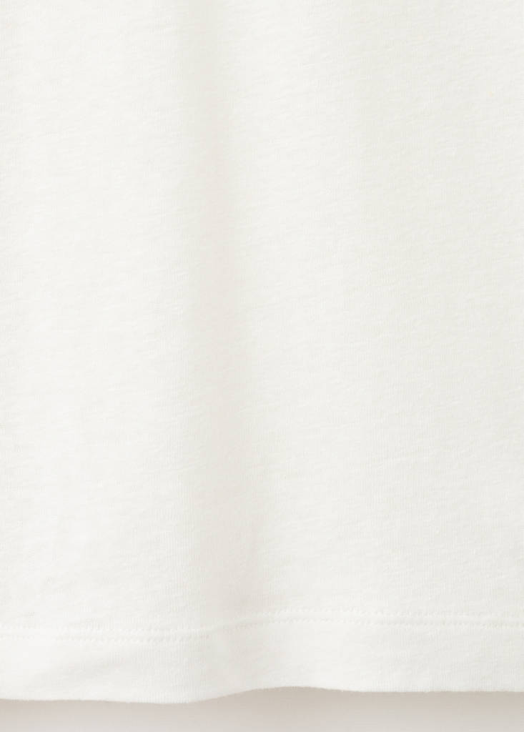 Linen blend T-shirt — White