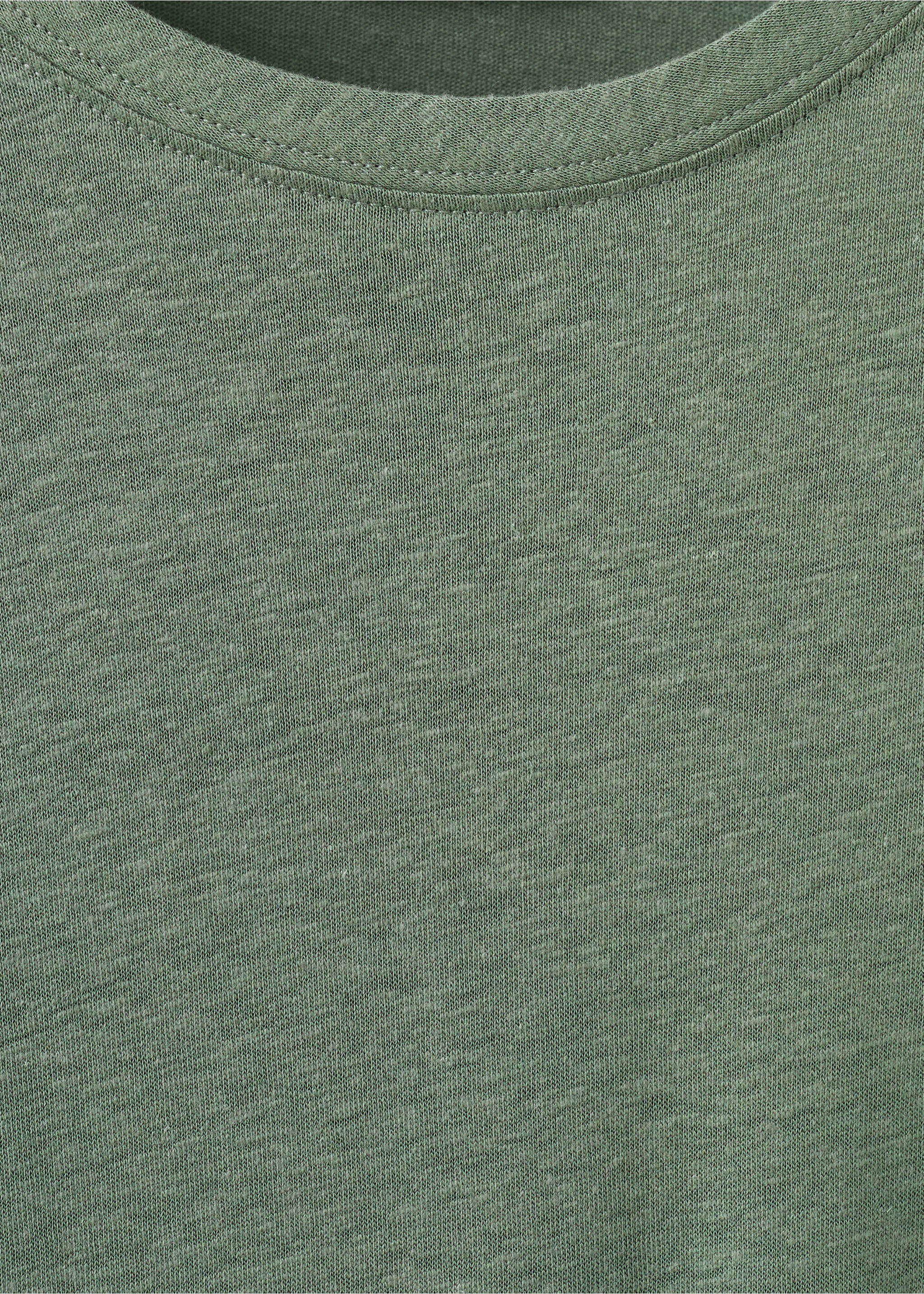 Льняная футболка slim fit - Деталь изделия 0, Зеленый лес. Ref: 27087895-00.