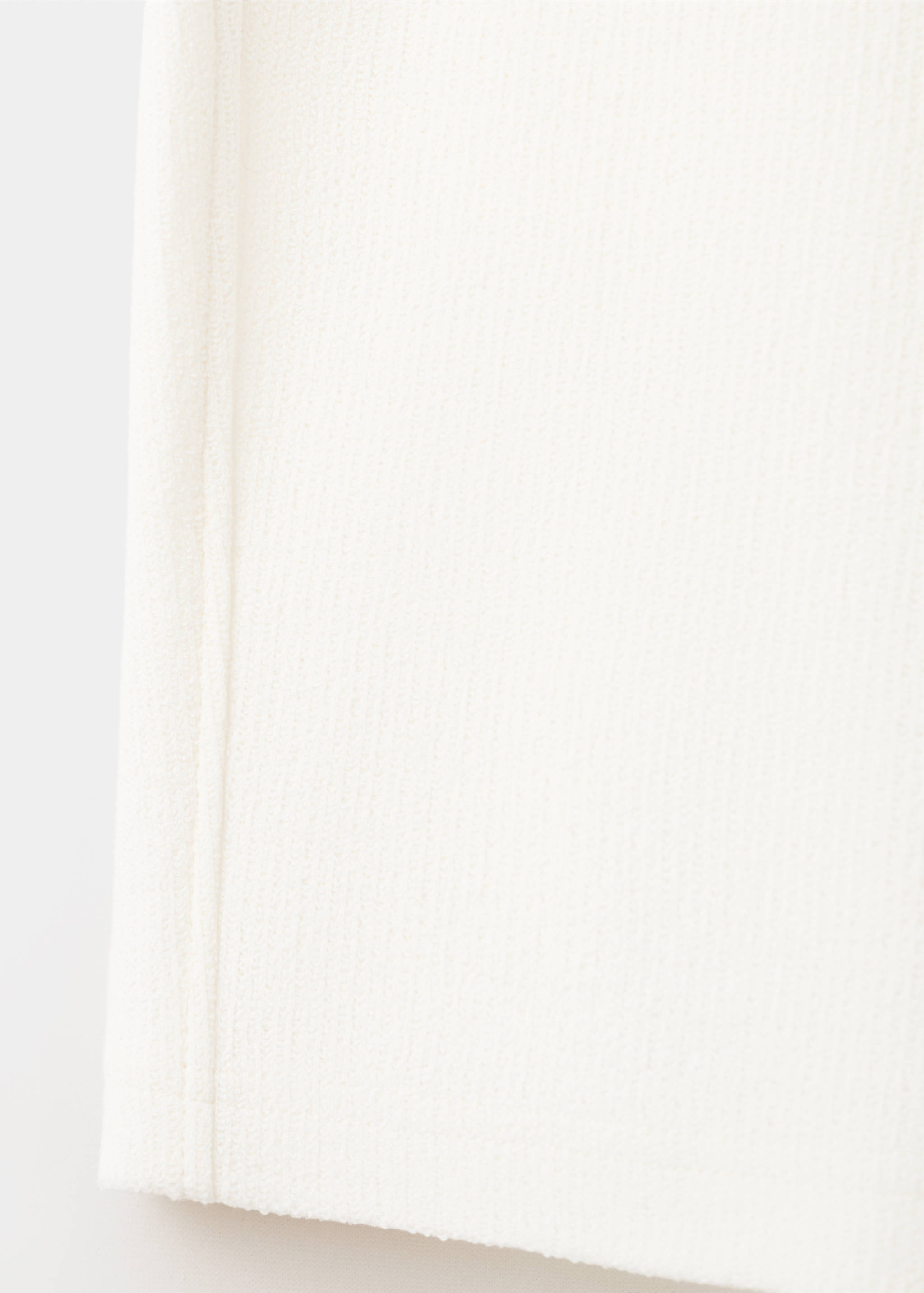 Textured cotton bermuda shorts with drawstring - Details of the article 0, White. Ref: 27087896-00.