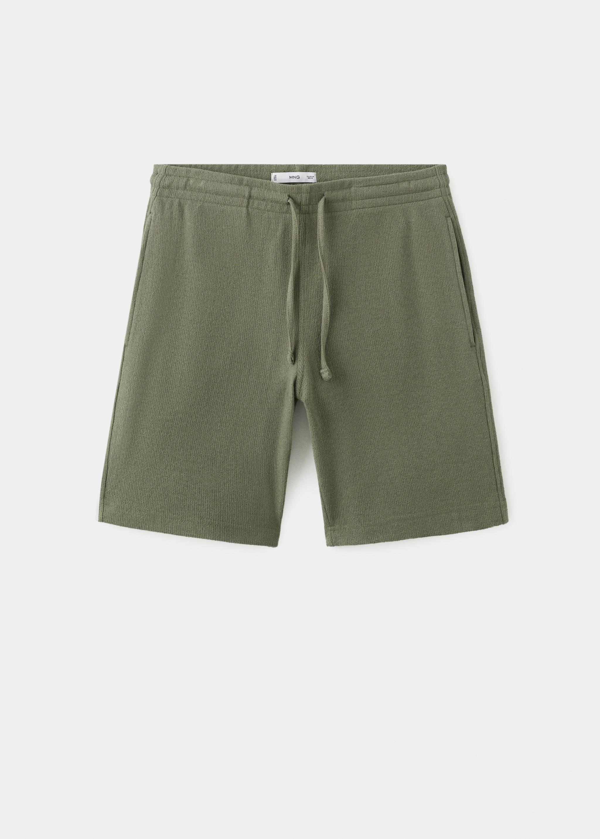 Bermuda coton texturé cordon - Article sans modèle