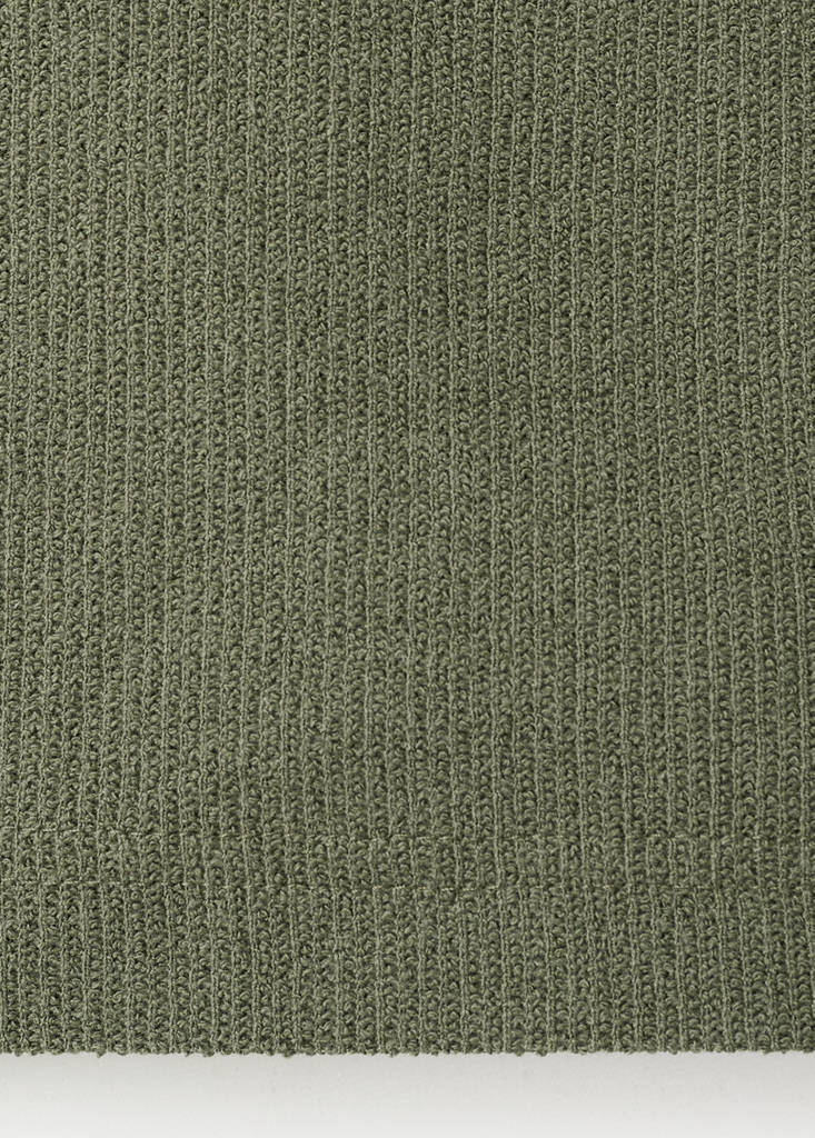 Textured cotton bermuda shorts with drawstring — Forest Green