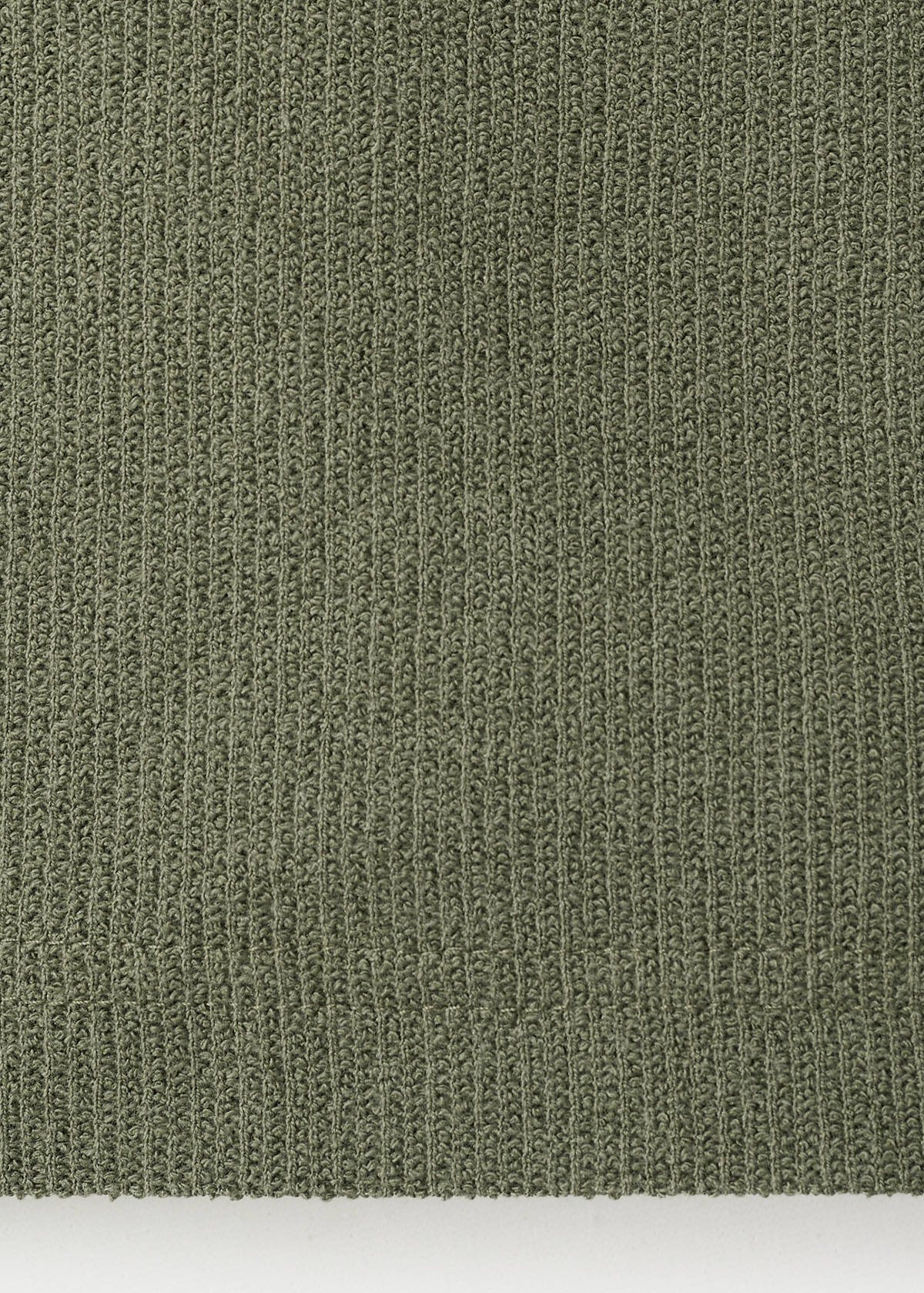 Textured cotton bermuda shorts with drawstring — Forest Green