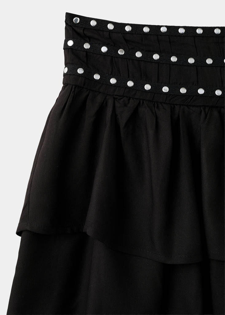 Studded short skirt — Black