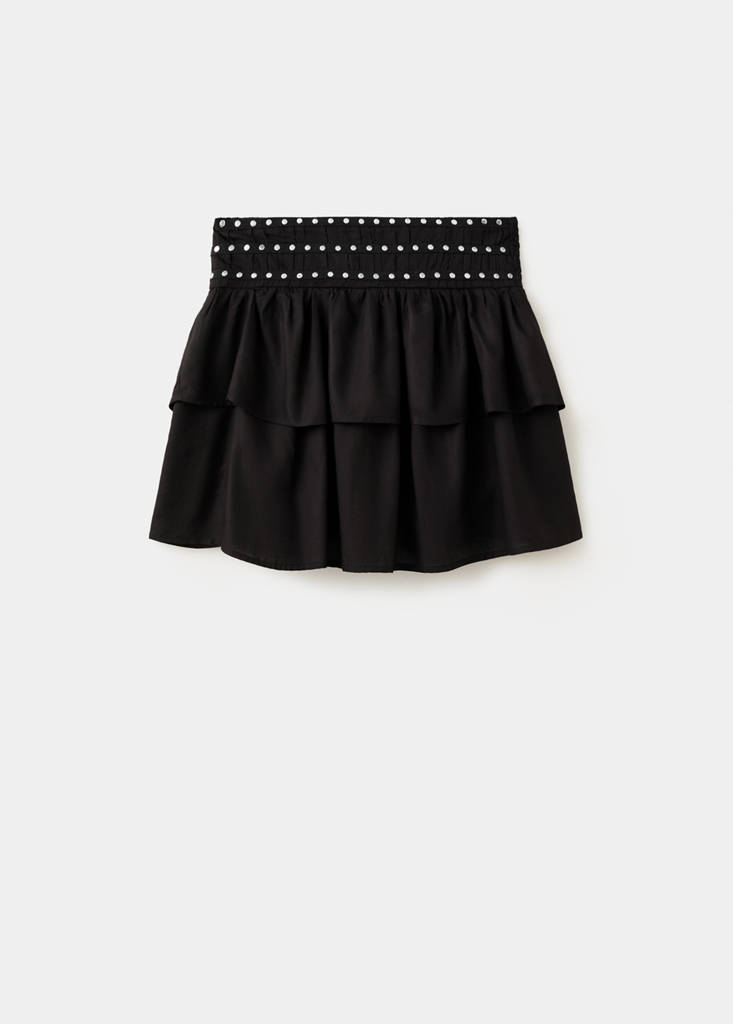 Studded short skirt — Black