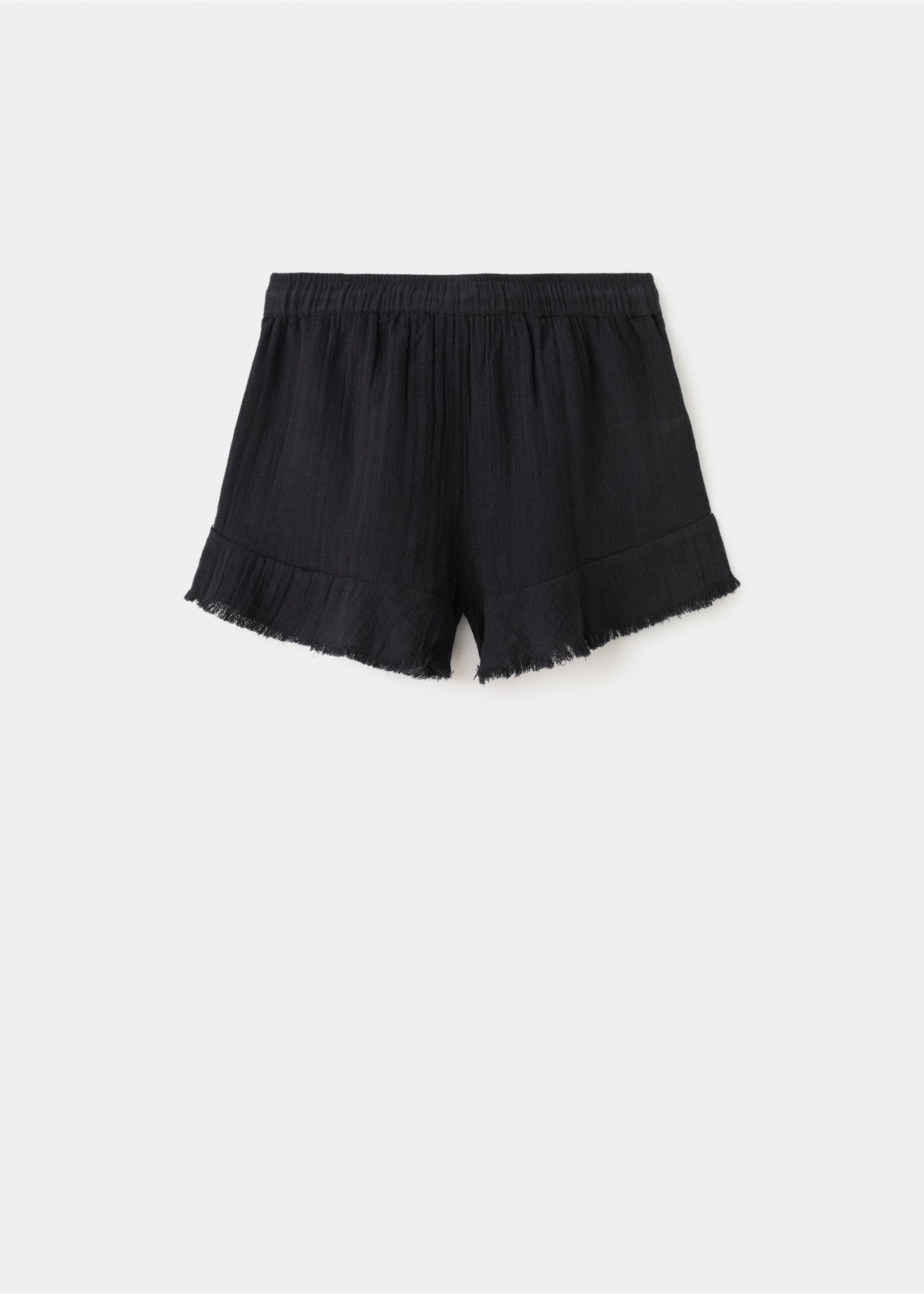 Frayed hem shorts - Reverse of the article, Black. Ref: 27087900-00.
