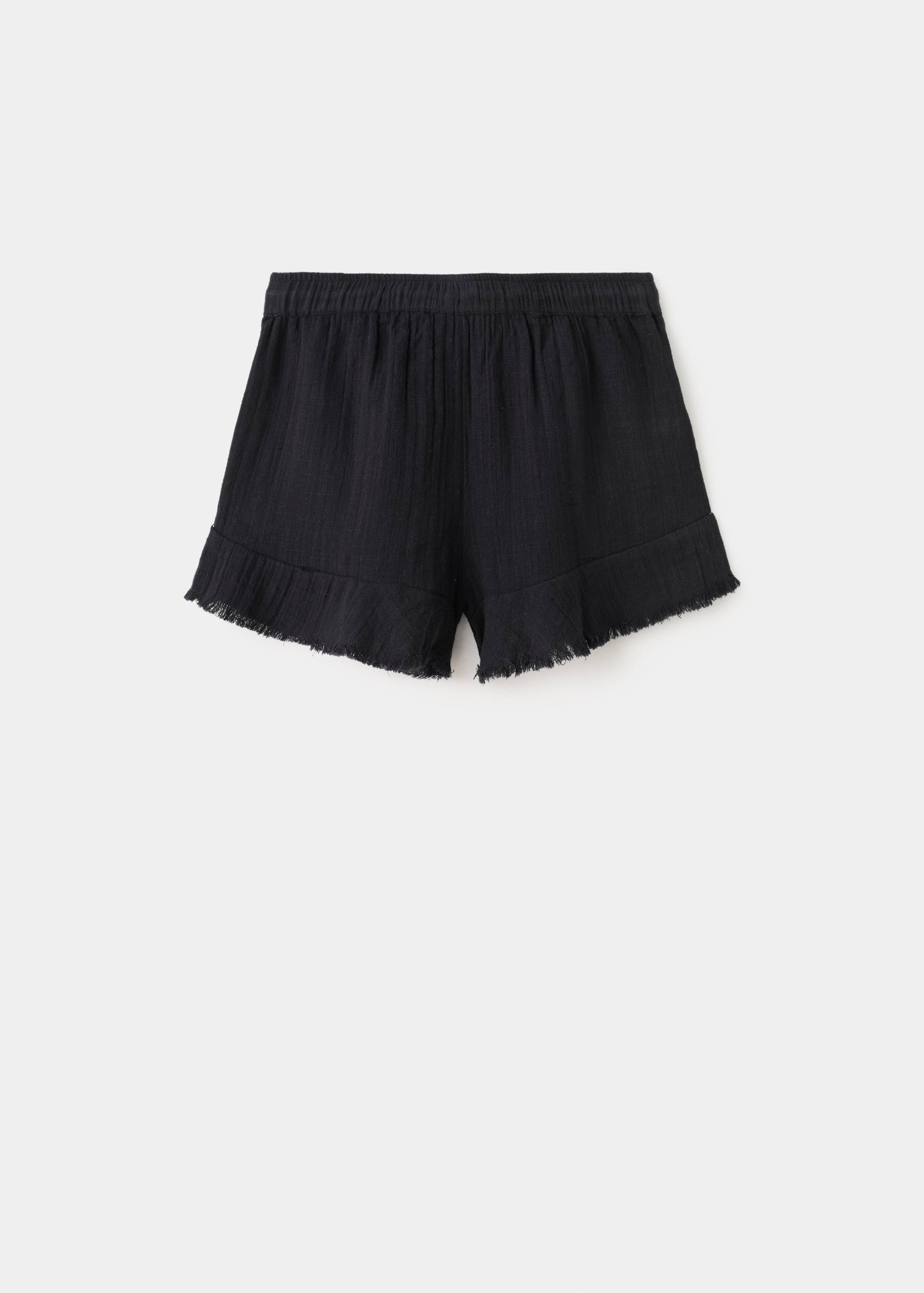 Frayed hem shorts - Reverse of the article