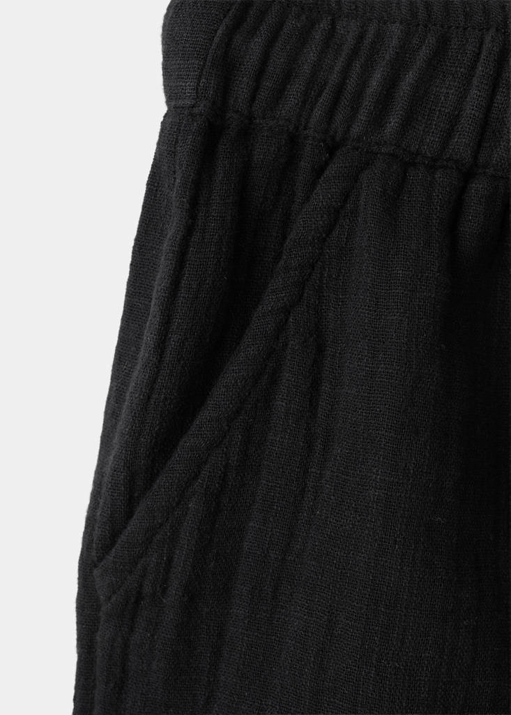Frayed hem shorts — Black