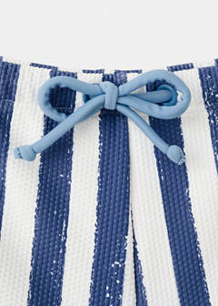 Striped boxer swimsuit — Blue 7