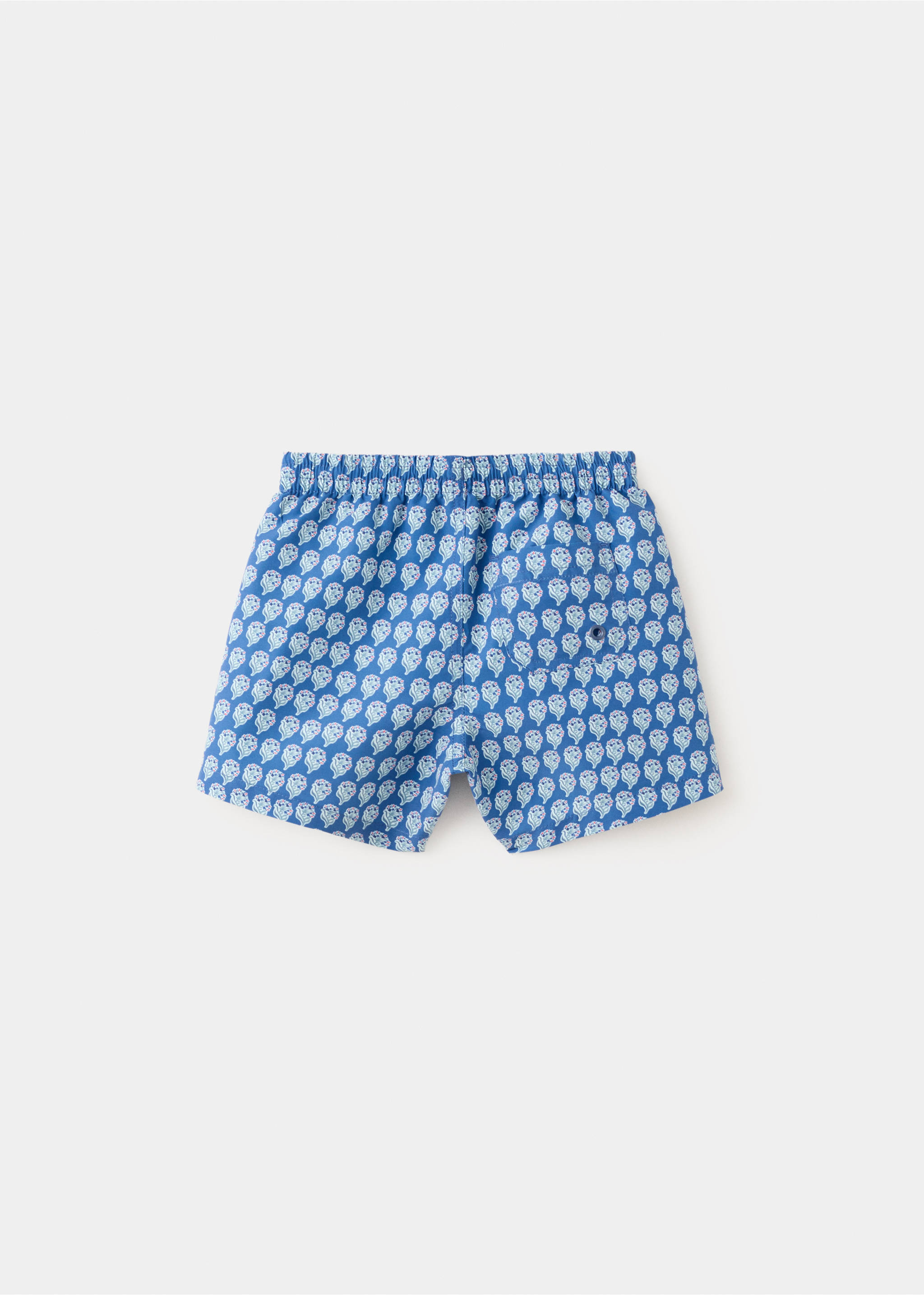 Mönstrade badbyxor - Artikelns baksida, Marinblå. Ref: 27087903-00.