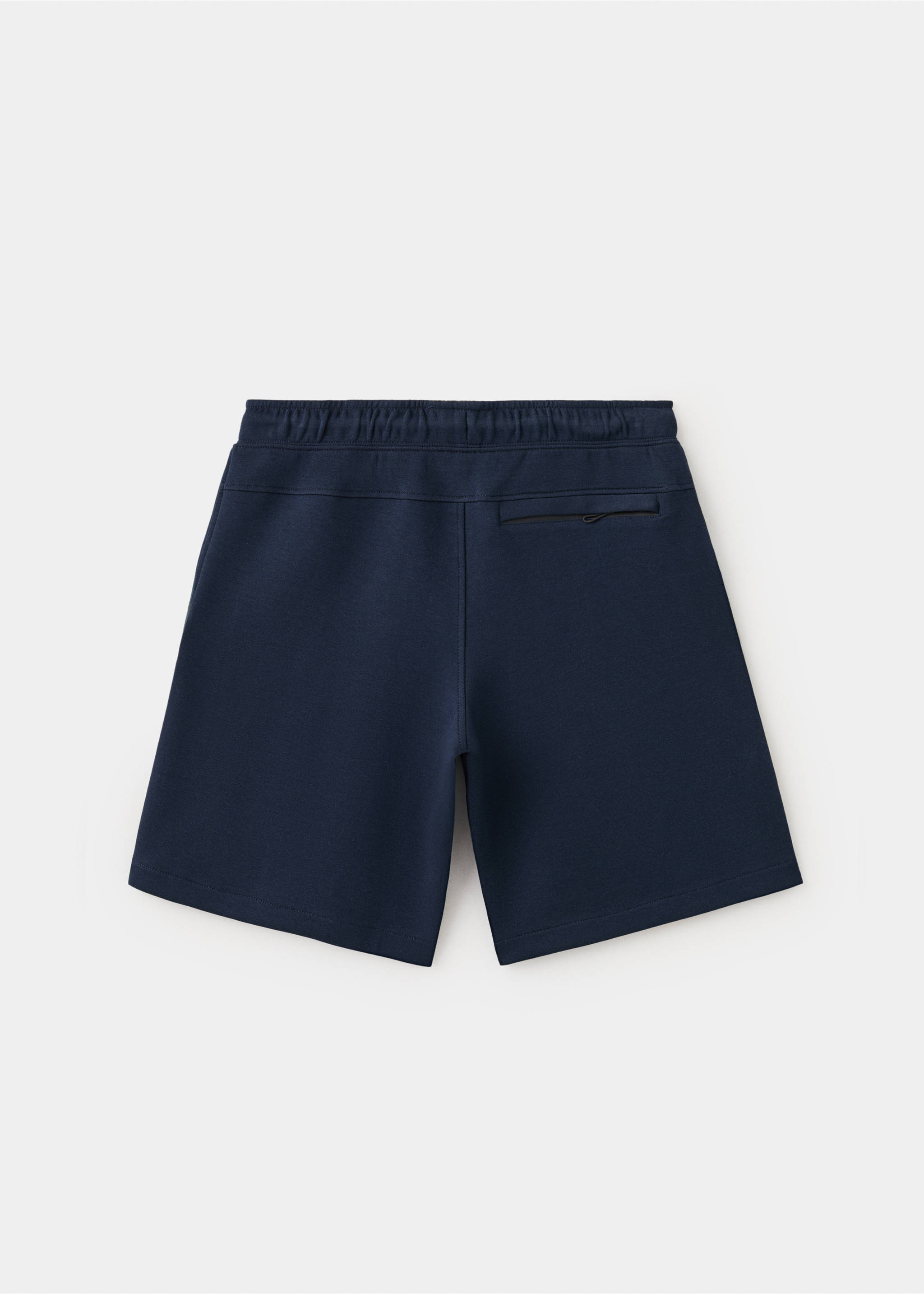 Sporty cotton Bermuda shorts - Reverse of the article, Dark Navy. Ref: 27087904-00.