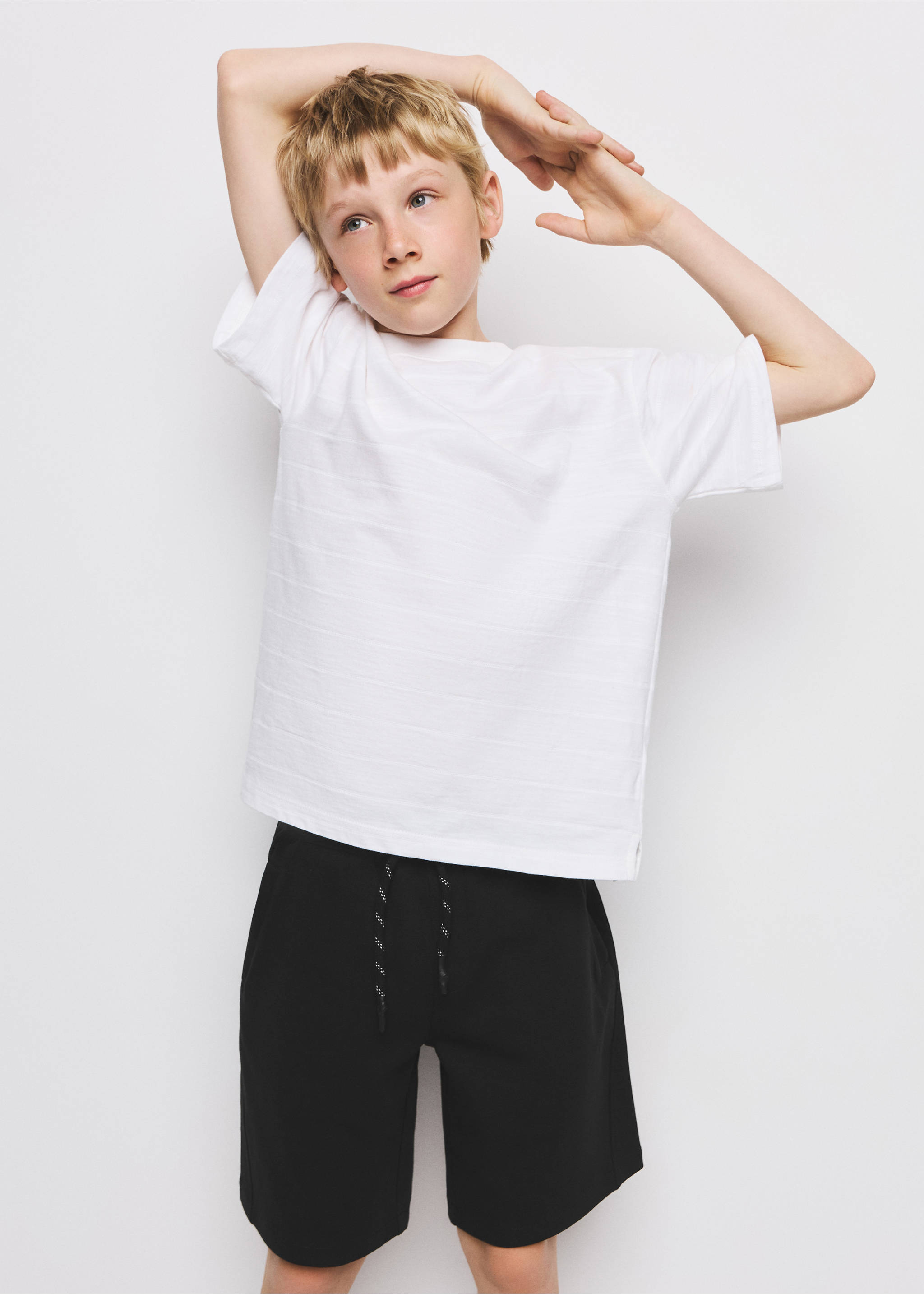 Cotton sport bermudas - General plane, Black. Ref: 27087904-00.