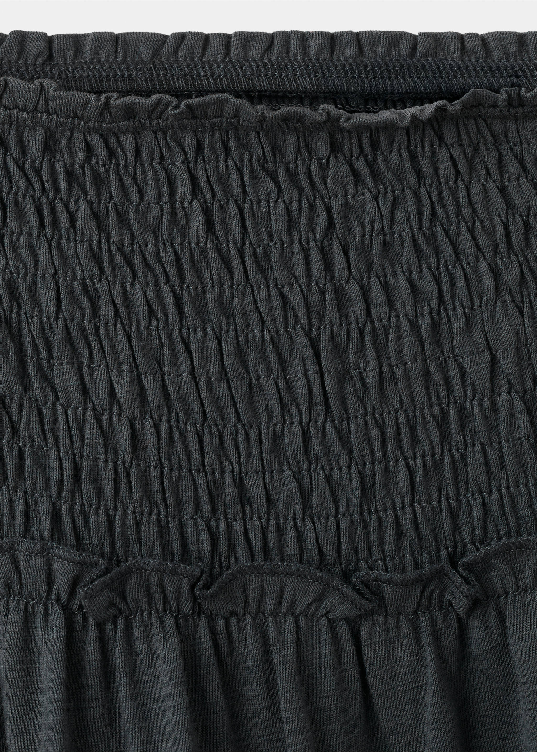 Ruffled flowed skirt - Details of the article 8, Charcoal. Ref: 27087905-00.