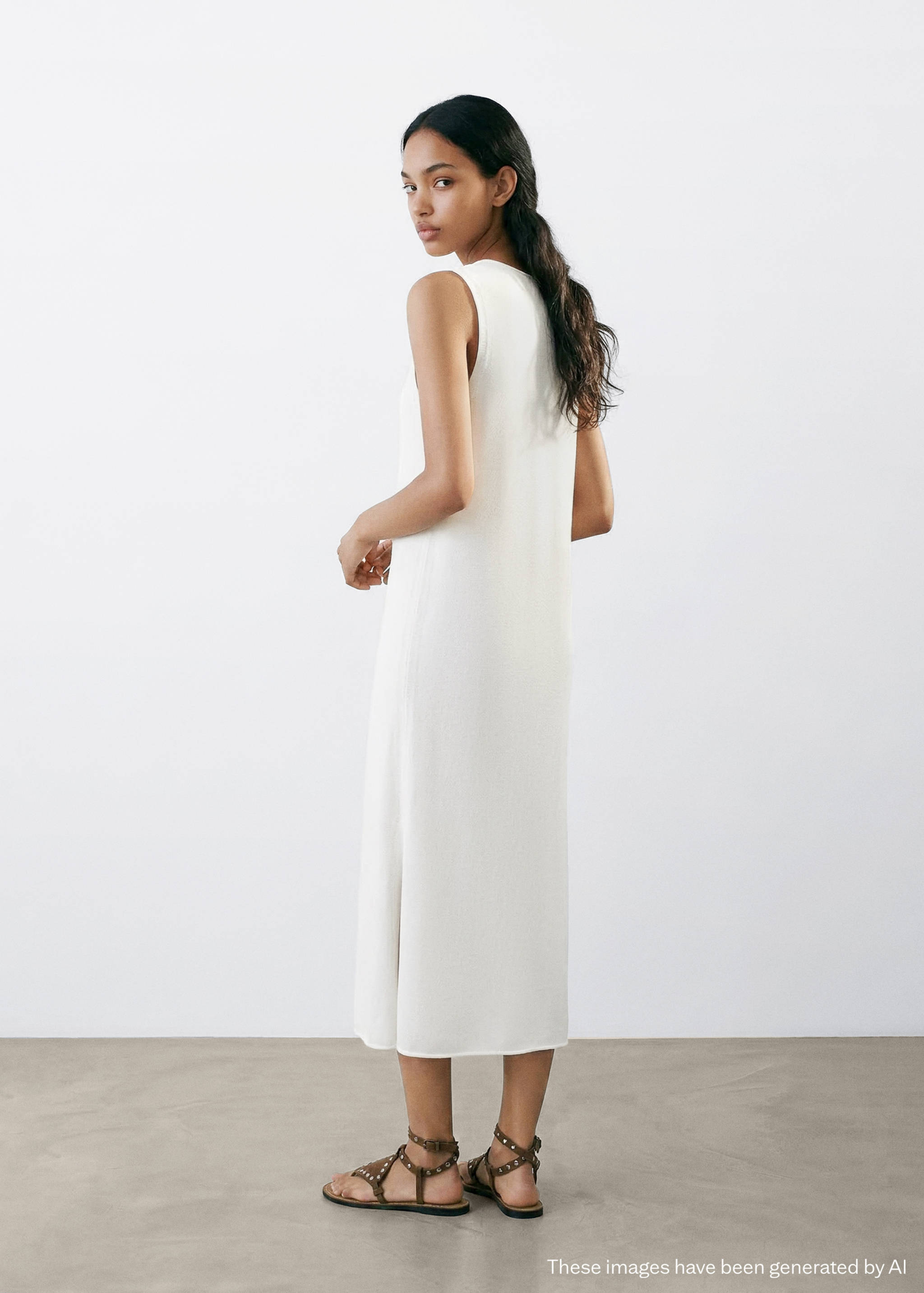 Lange Strickjacke - Rückseite des Artikels