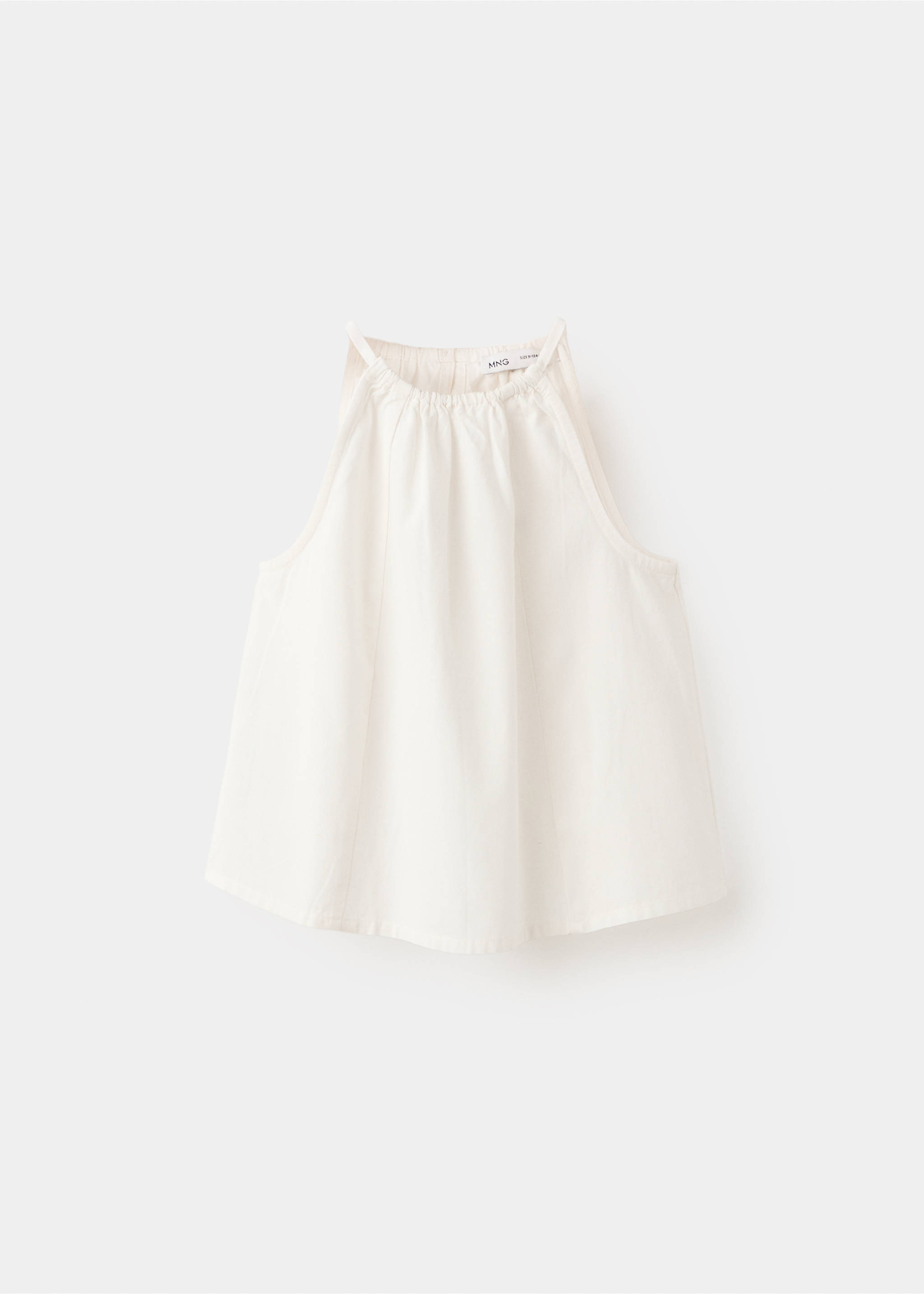 Ruched halter neck blouse - Article without model, White. Ref: 27087908-00.