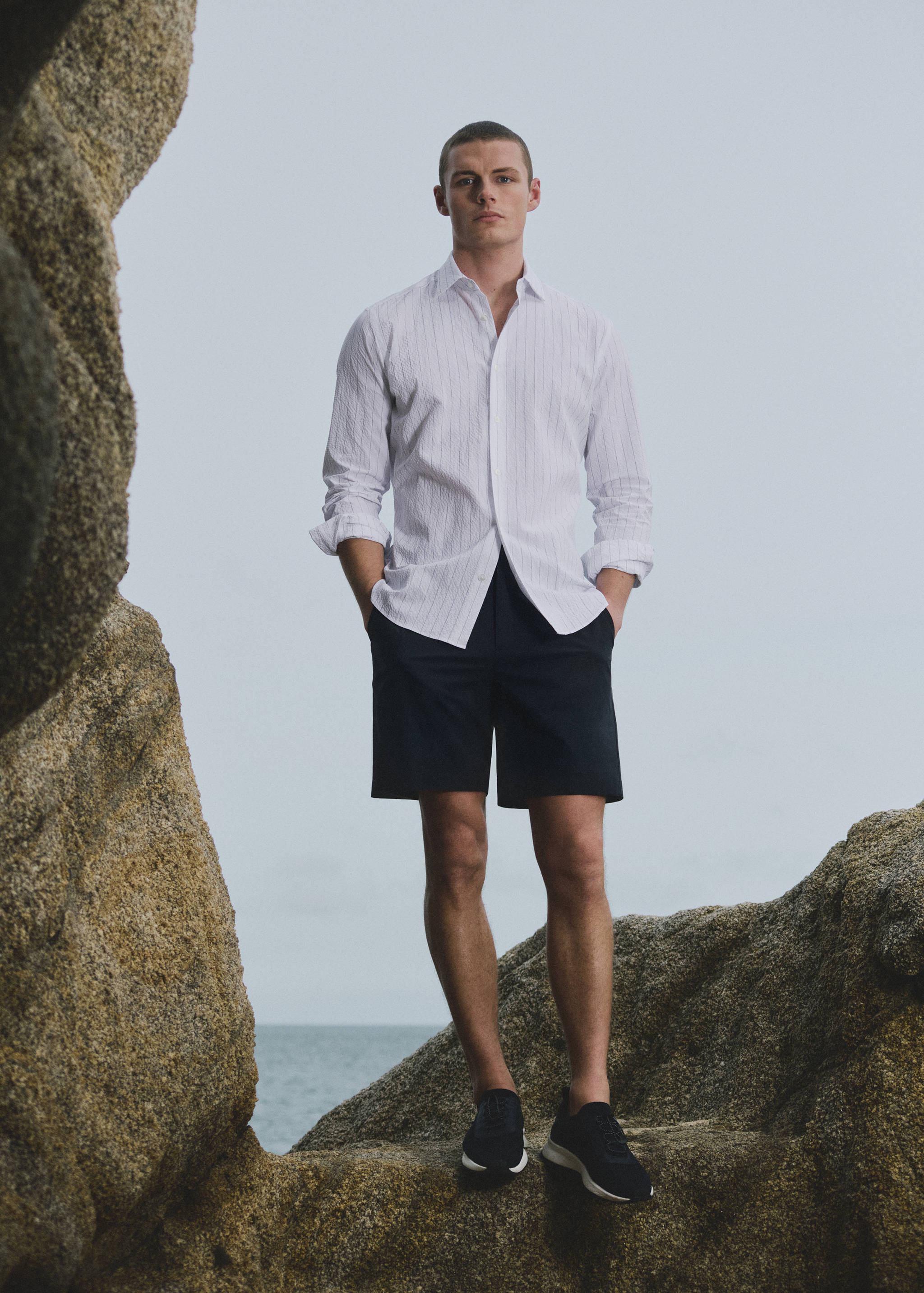 Chemise rayures tennis effet froissé - Détail de l'article 5