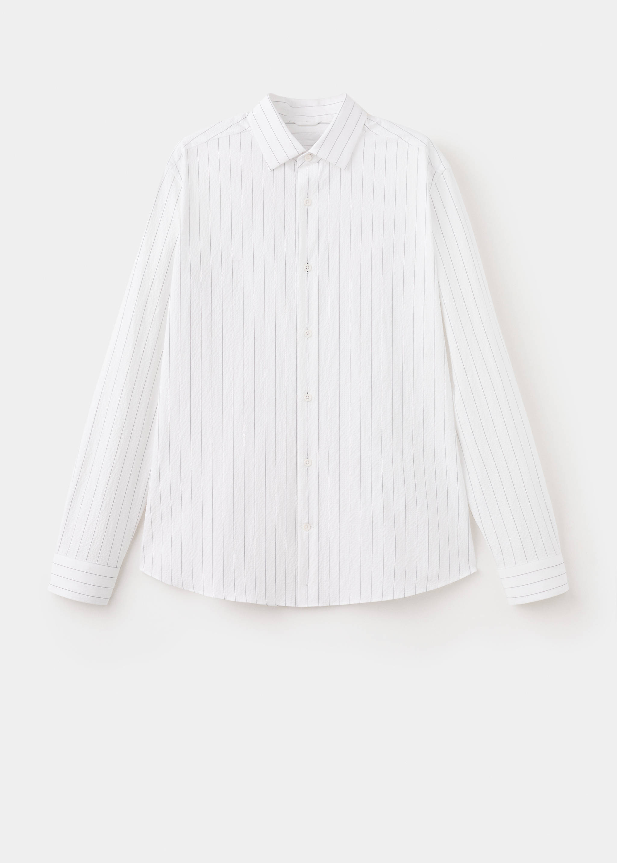 Camisa raya diplomática efecto arrugado - Artículo sin modelo