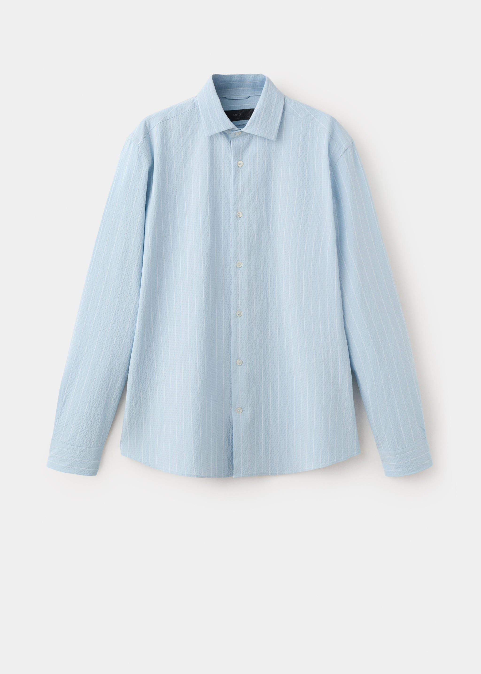 Camisa raya diplomática efecto arrugado - Artículo sin modelo