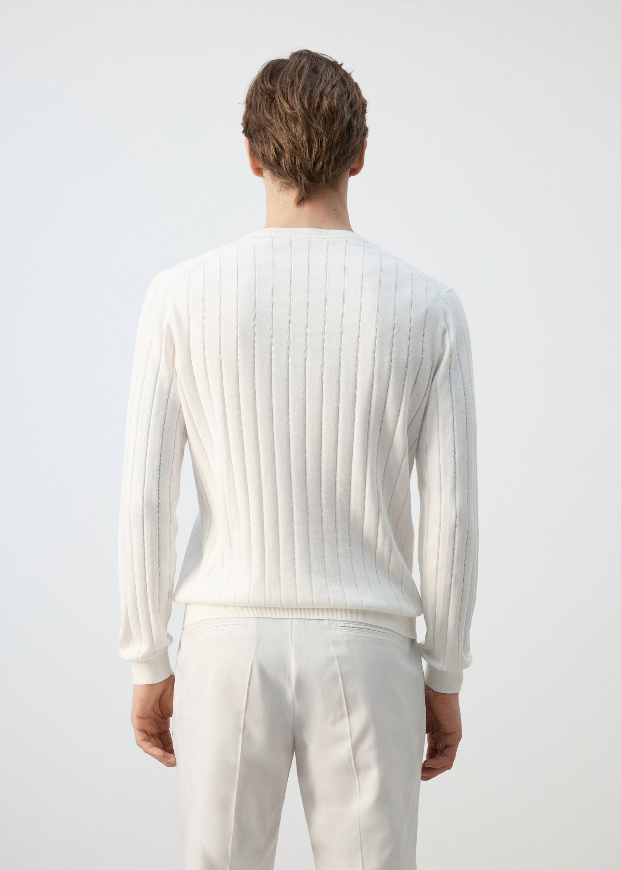 سترة منسوجة من القطن بنسبة 100% - الجهة الخلفية للمنتج, سكري. Ref: 27087913-00.