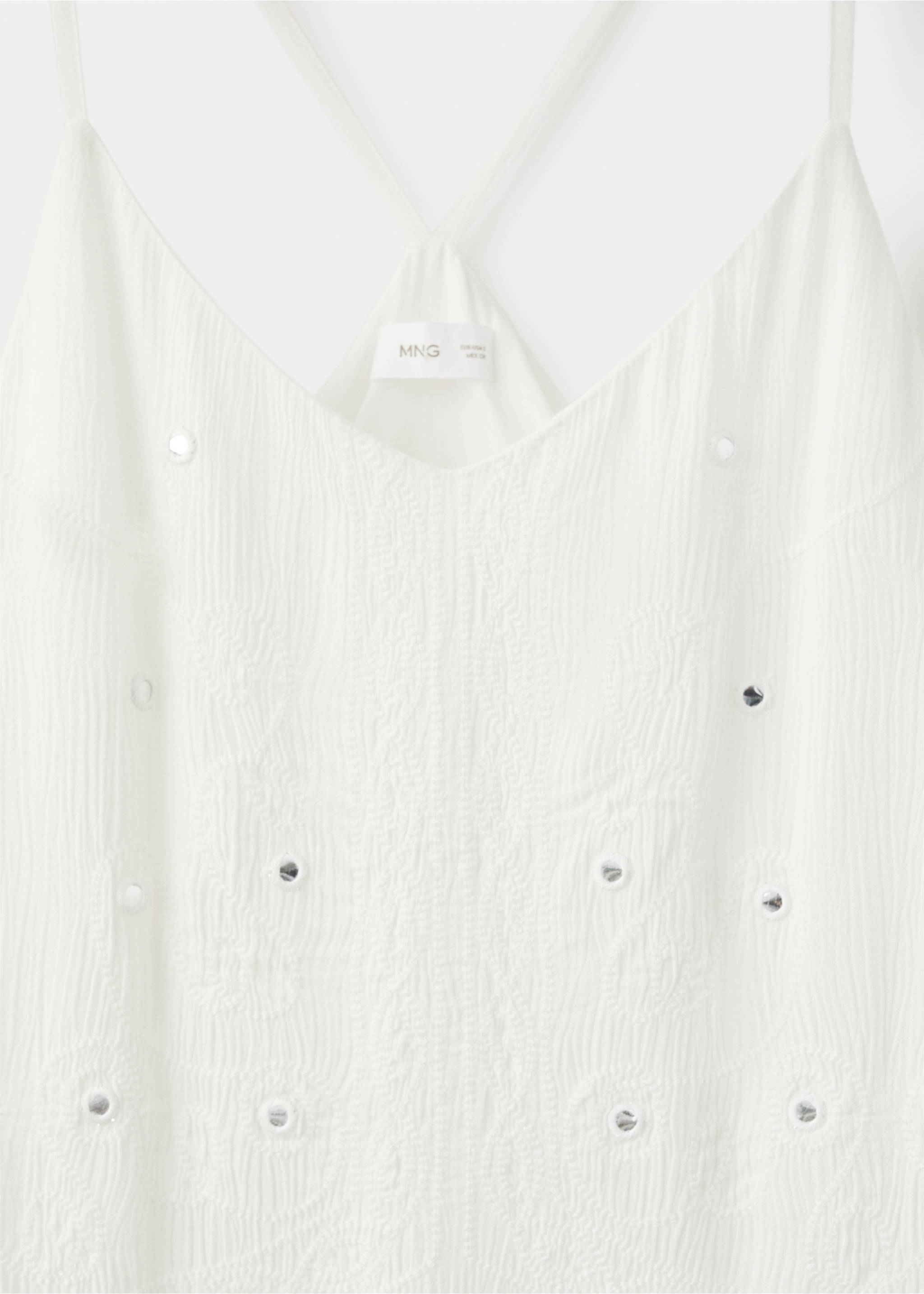 Kort klänning pärldetalj - Detaljer om artikeln 8, Benvit. Ref: 27087914-00.