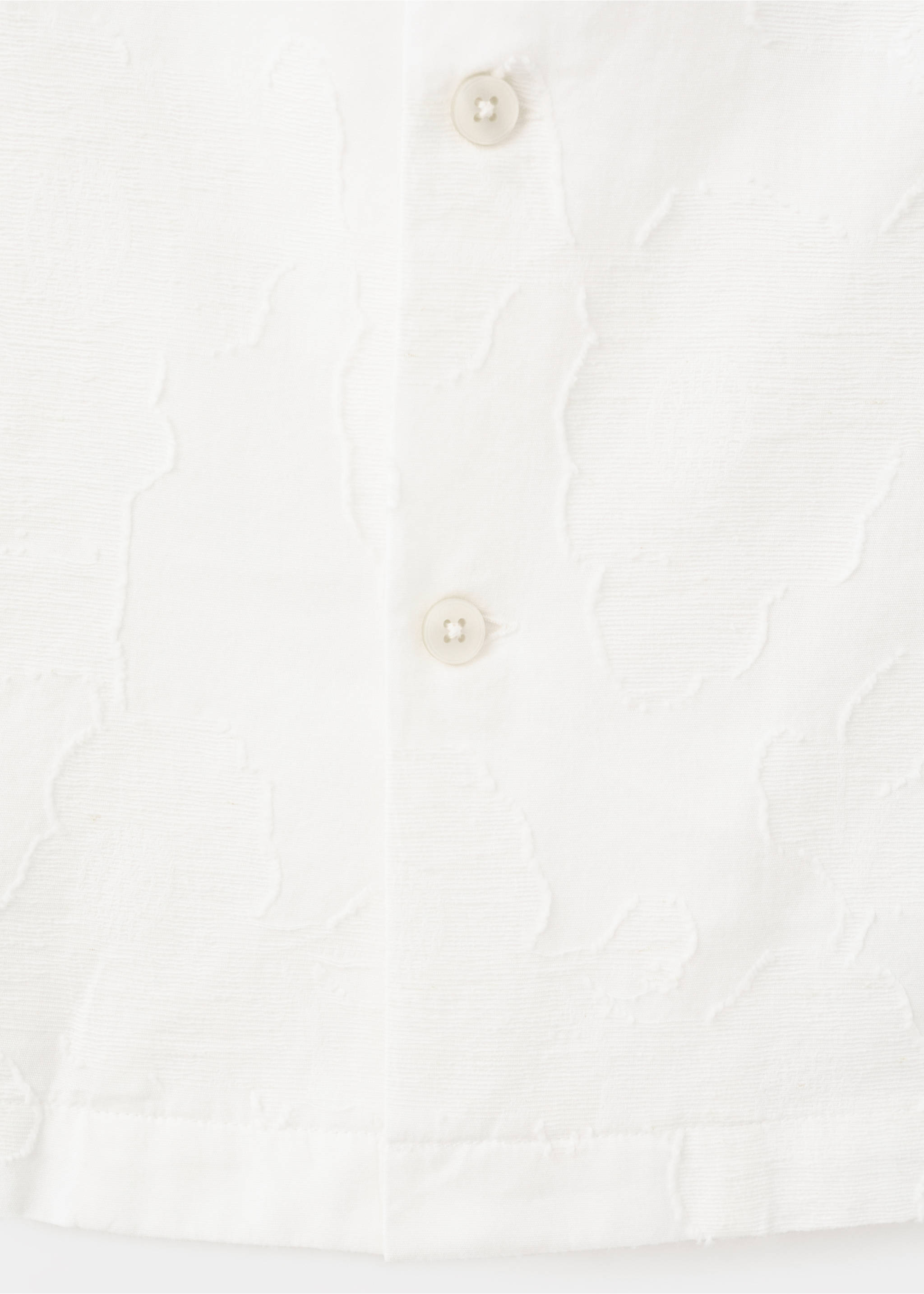 Chemise regular-fit coton col bowling - Détail de l'article 0, Blanc cassé. Ref: 27087915-00.