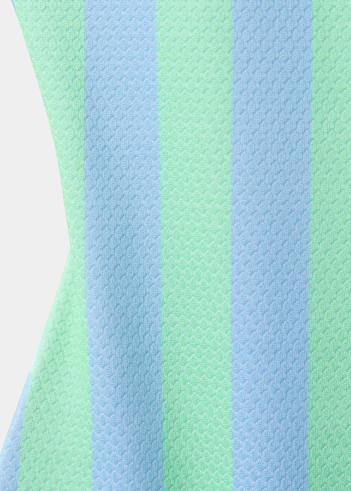 Two-tone striped swimming costume — Blue