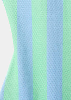 Two-tone striped swimming costume — Blue 3