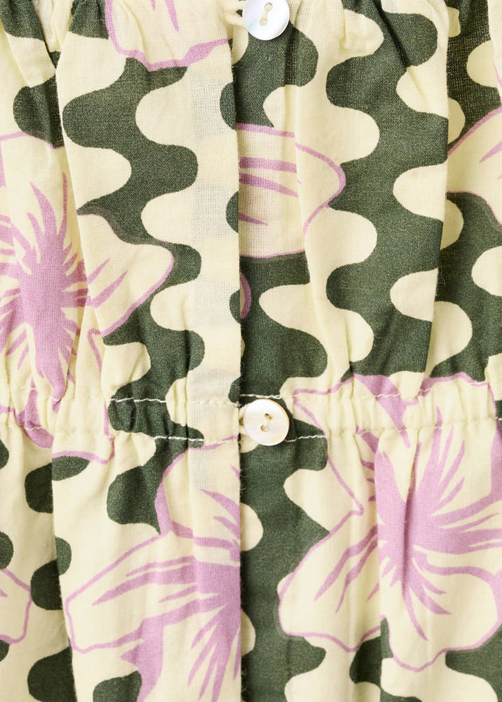 Floral print jumpsuit — Khaki