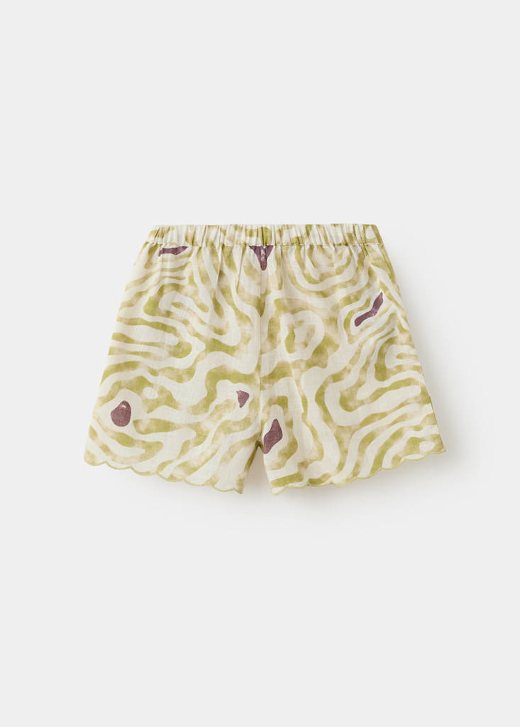 Zebra print shorts — Ecru