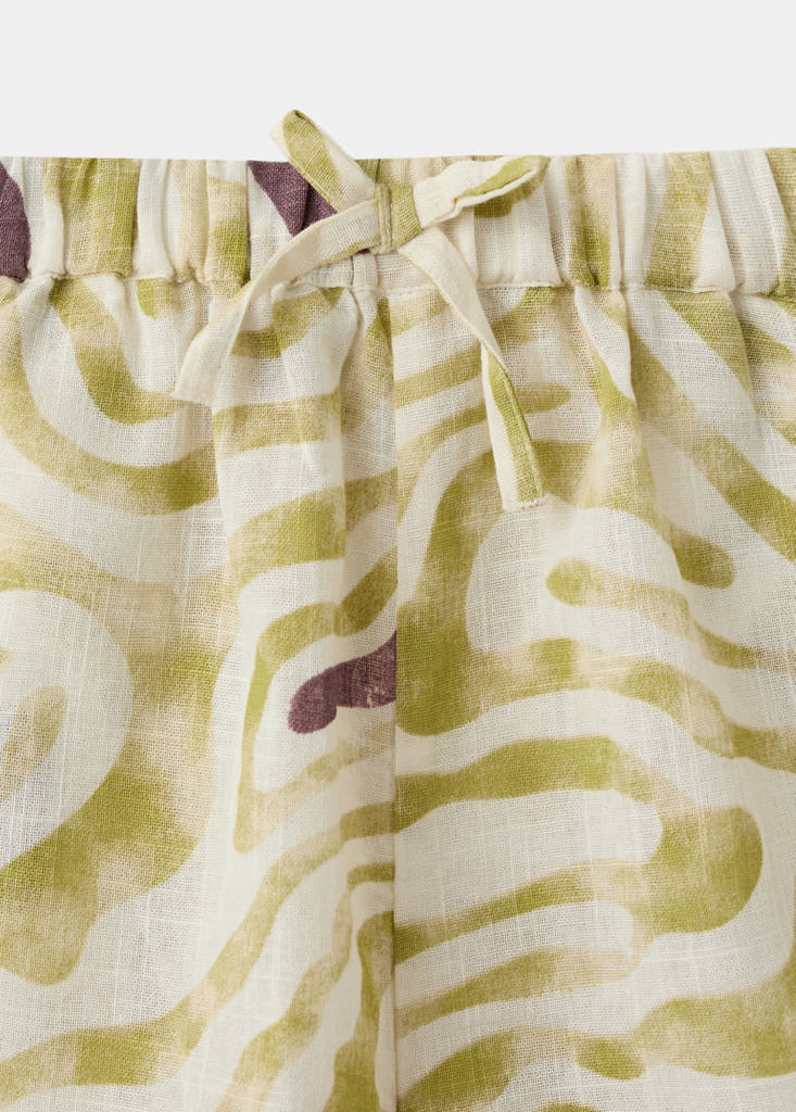 Zebra print shorts — Ecru
