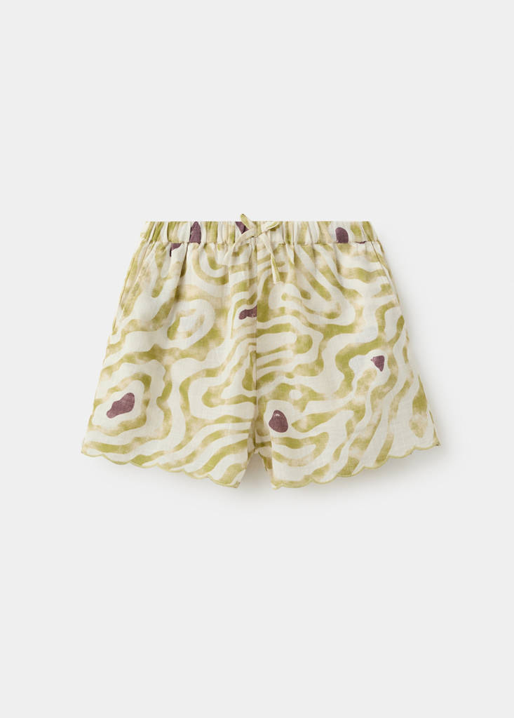 Zebra print shorts — Ecru