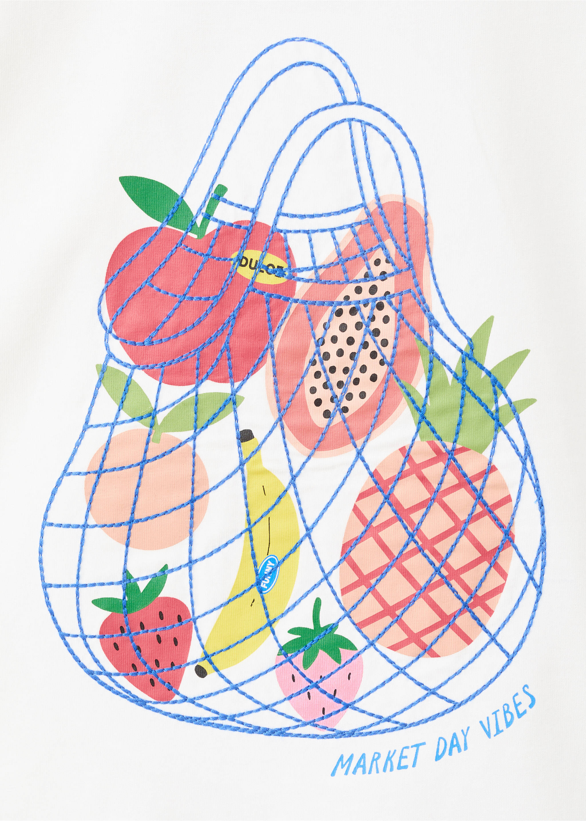 Fruit print t-shirt - Details of the article 8, Off White. Ref: 27087922-00.