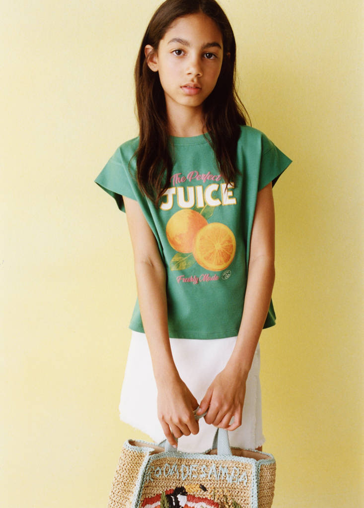 Printed cotton-blend t-shirt — Green