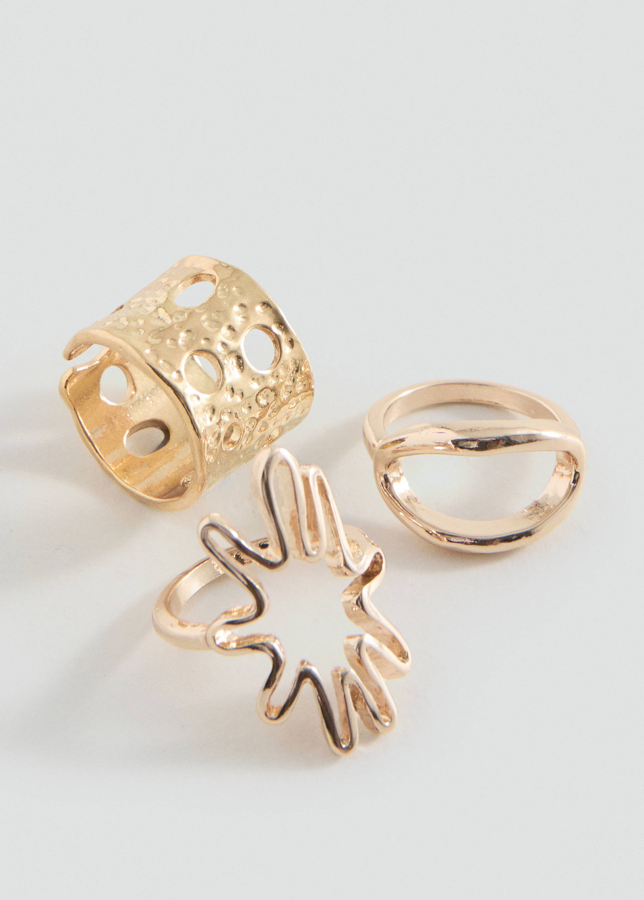 Pack 3 anillos combinados - Plano medio