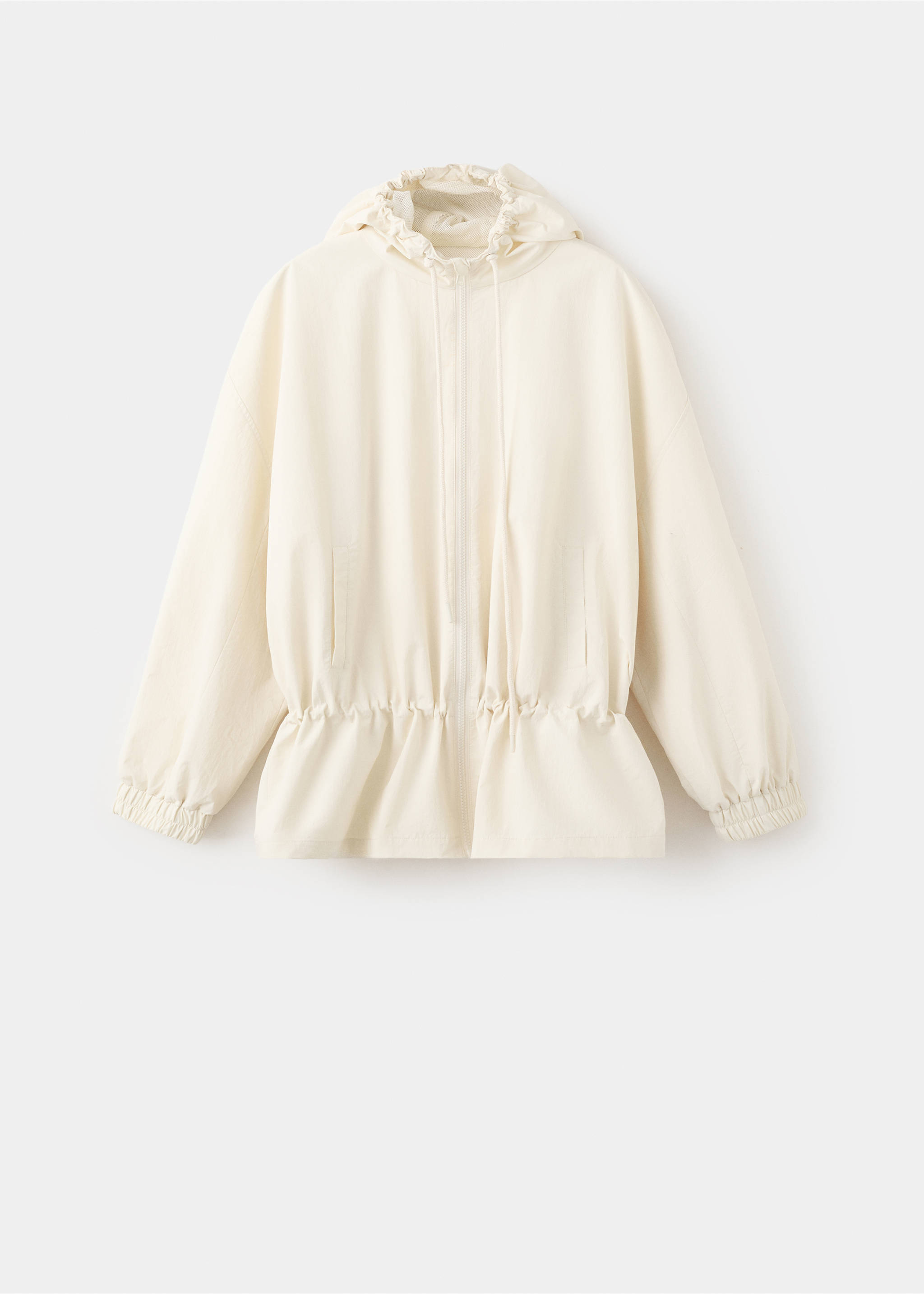 Oversized hooded parka - Article without model, Ecru. Ref: 27087929-00.