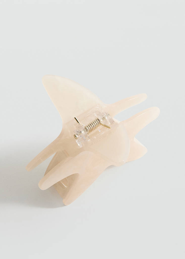 Star hair clip — Ecru