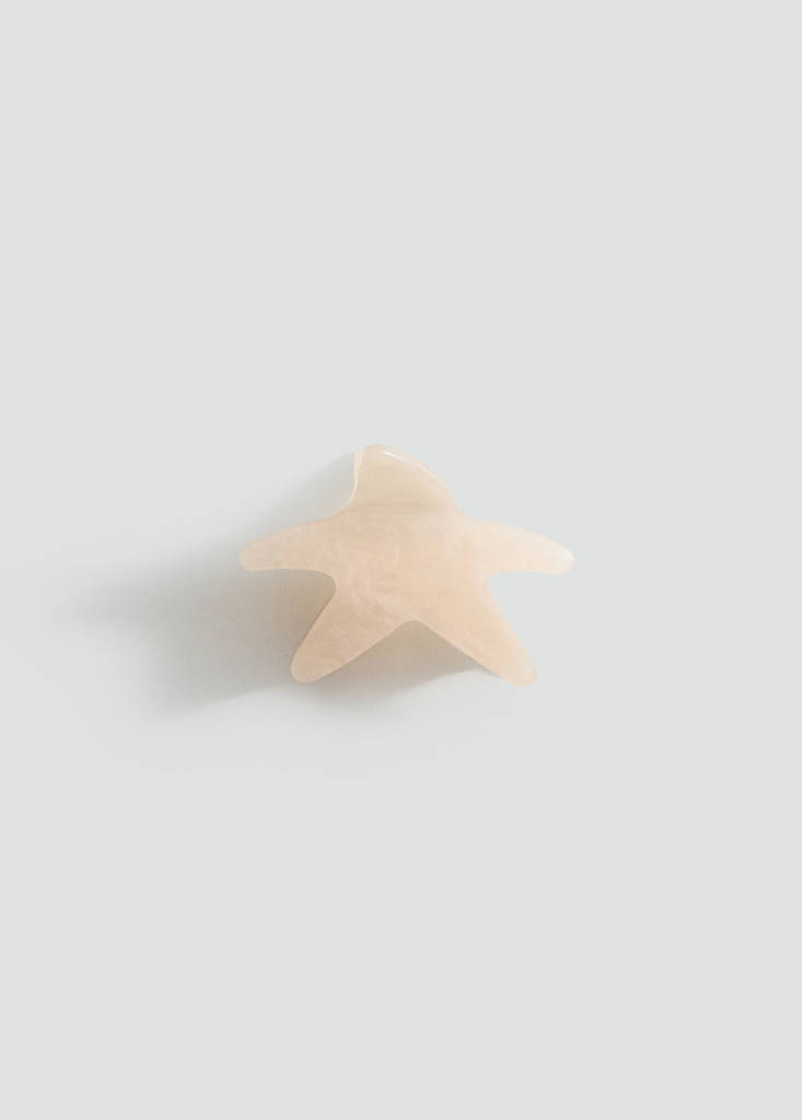 Star hair clip — Ecru