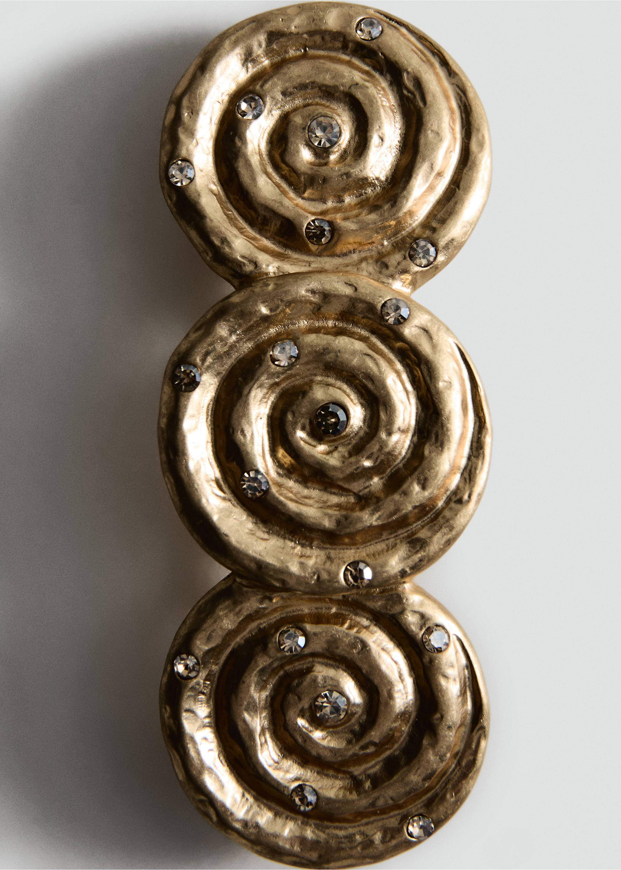 Метална фиба със спираловиден мотив - Средна равнина, Златисто. Ref: 27087935-00.