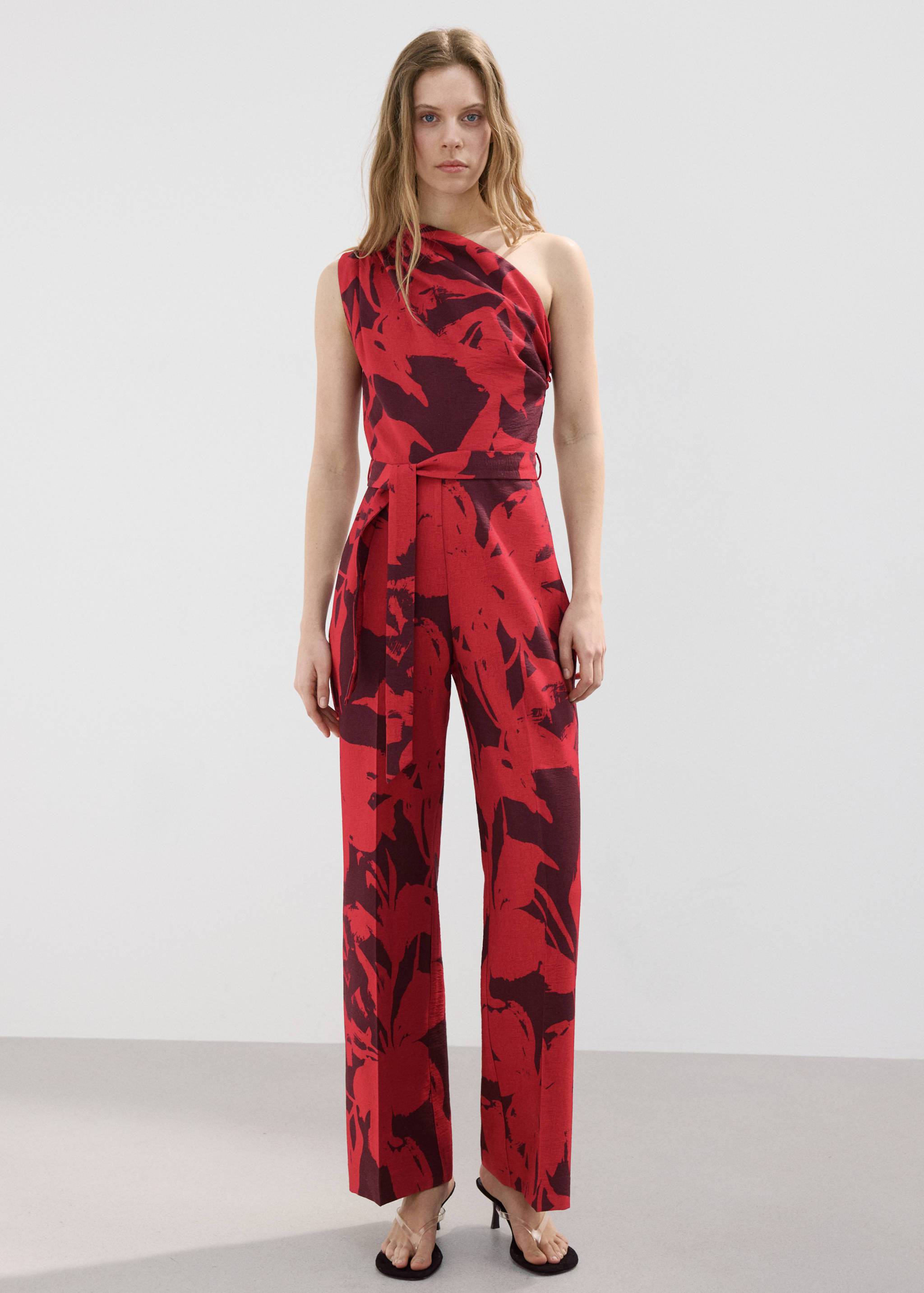 Printed asymmetrical jumpsuit - General plane