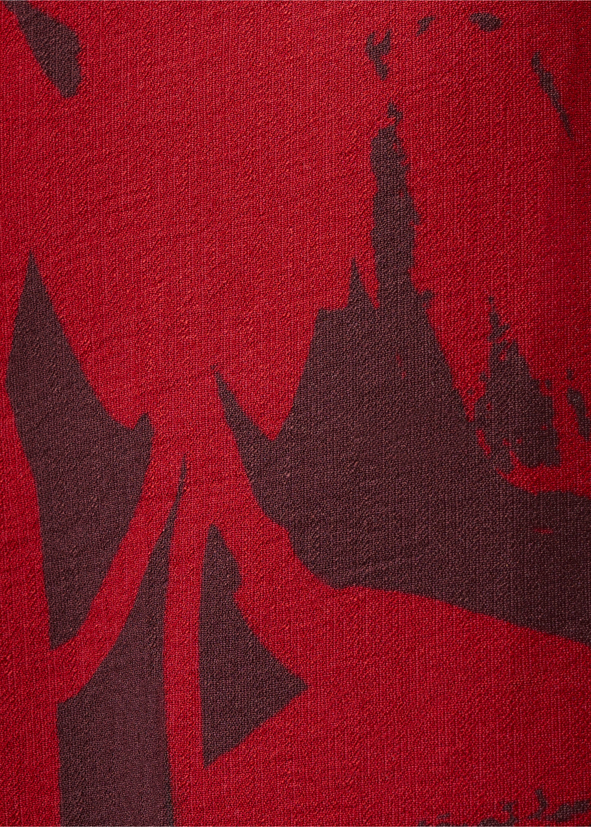 Printed asymmetrical jumpsuit - Details of the article 0, Red. Ref: 27087940-00.