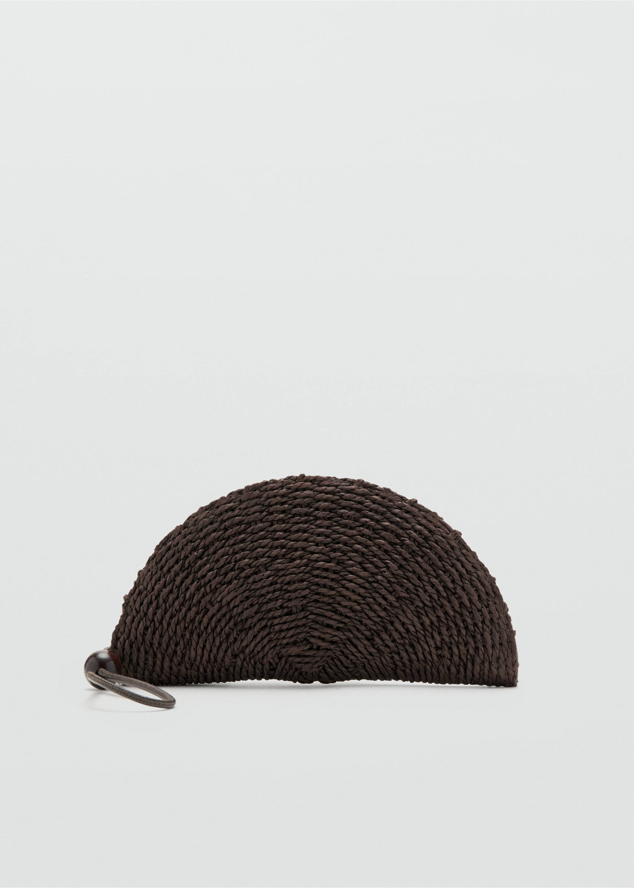 Natural fibre pouch - Article without model, Chocolate. Ref: 27088263-00.