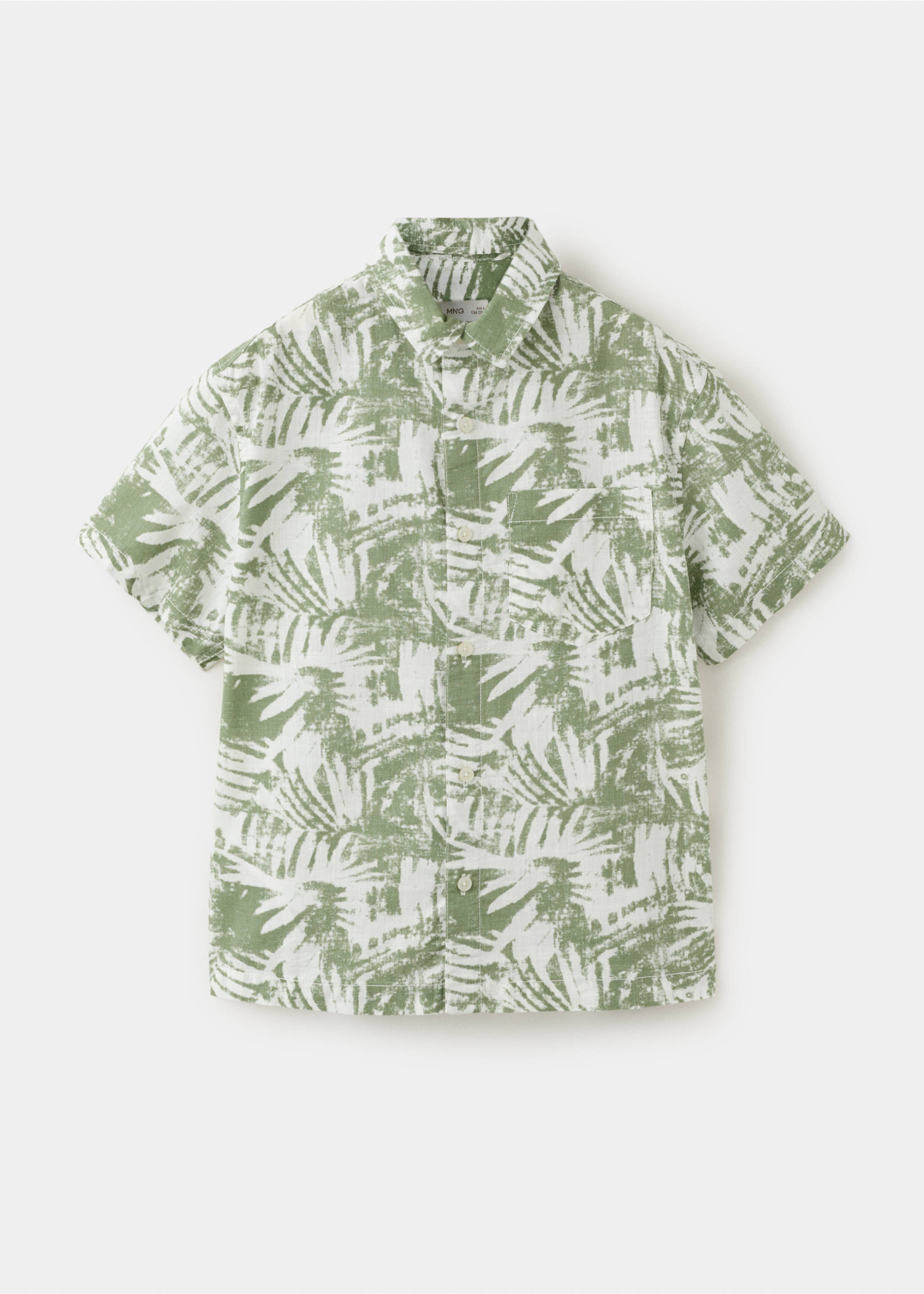 Camisa cotó estampat floral - Article sense model, Verd. Ref: 27088265-00.