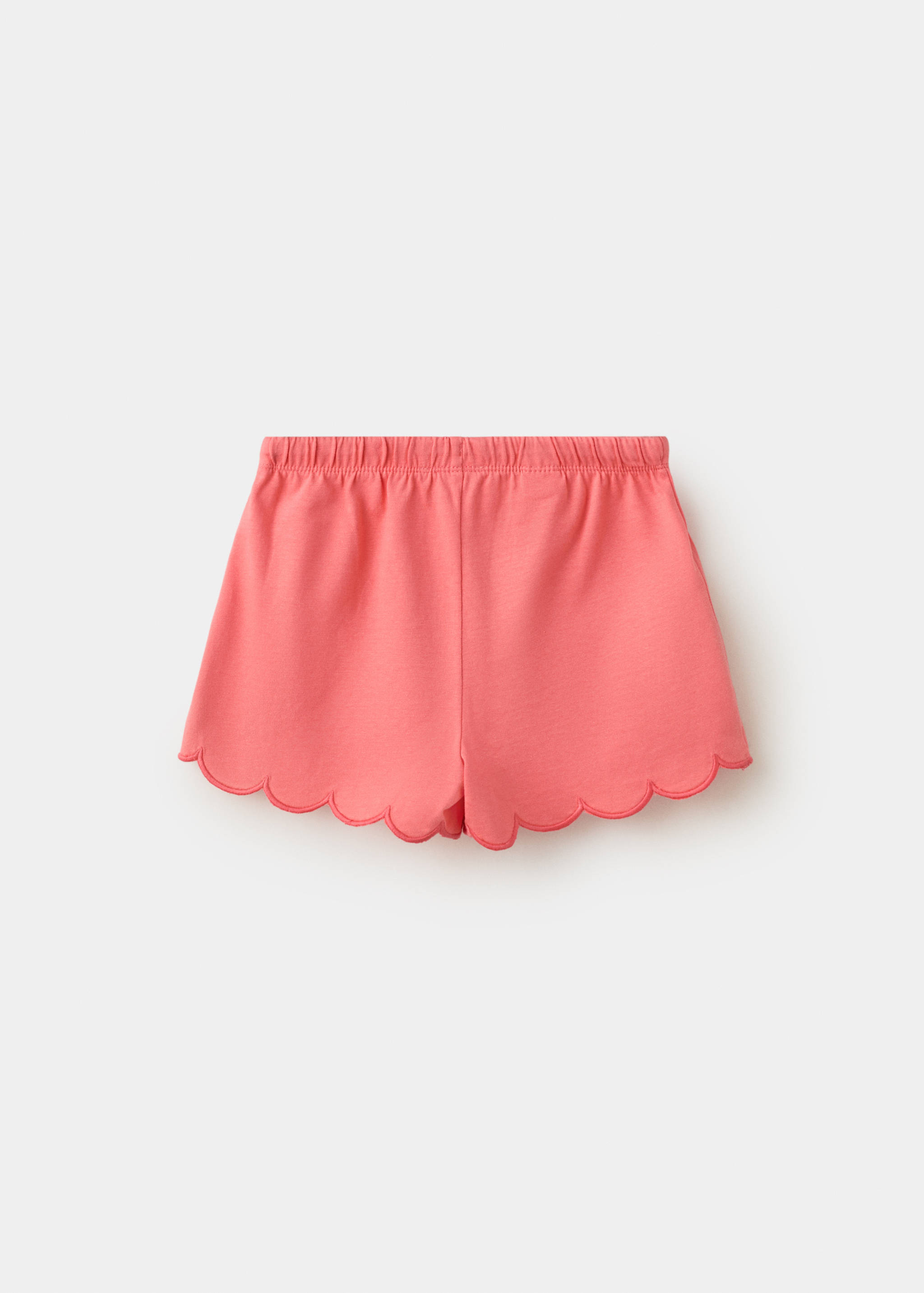 Cotton shorts with scalloped details - Reverse of the article