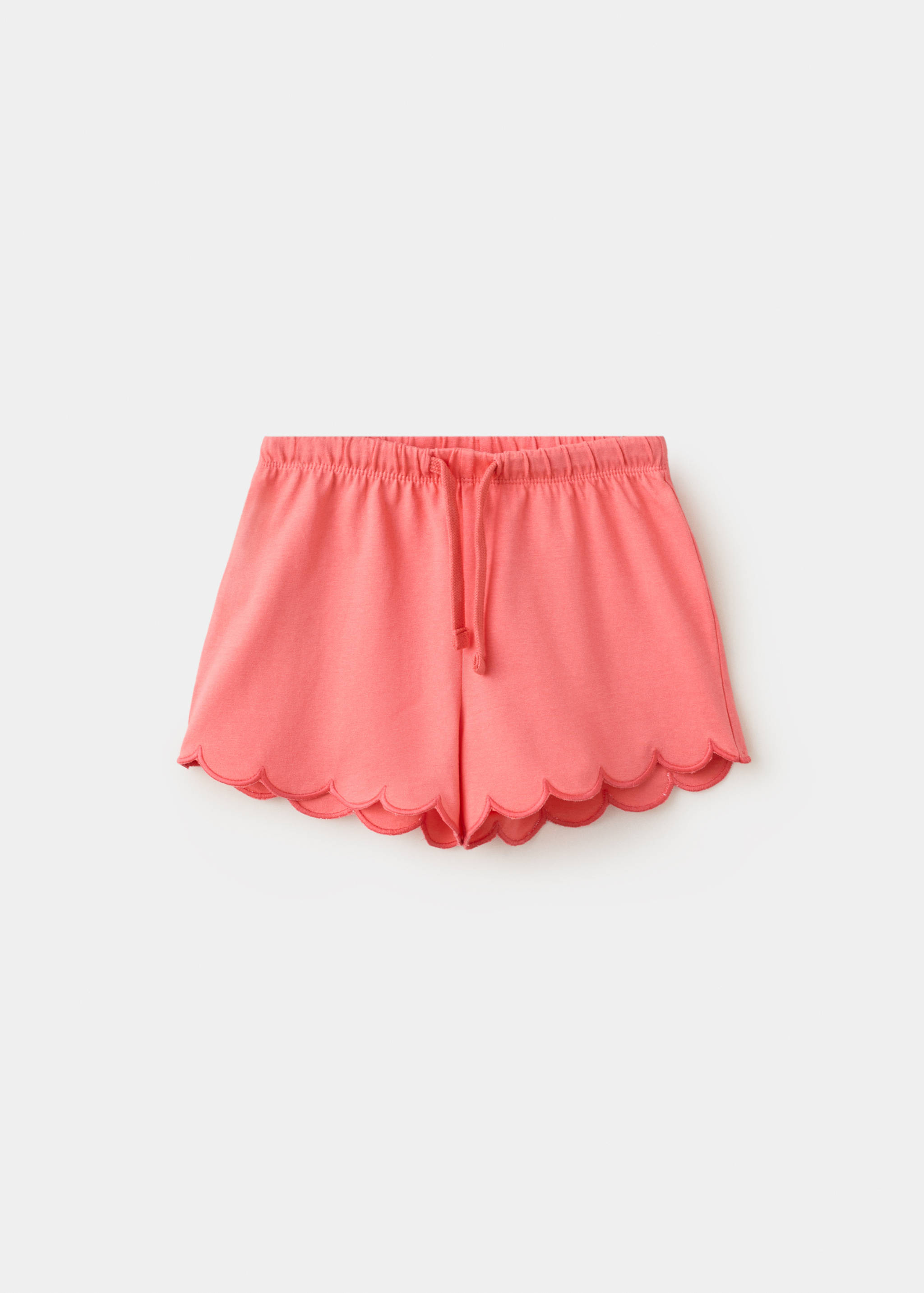 Cotton shorts with scalloped details - Article without model