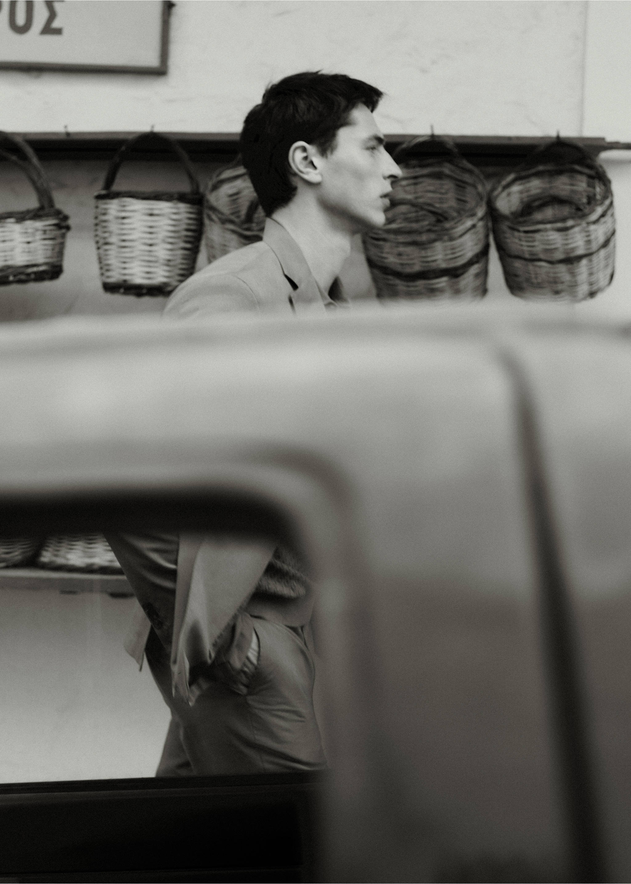 Calças de fato slim fit - Pormenor do artigo 5, Caqui. Ref: 27088270-00.