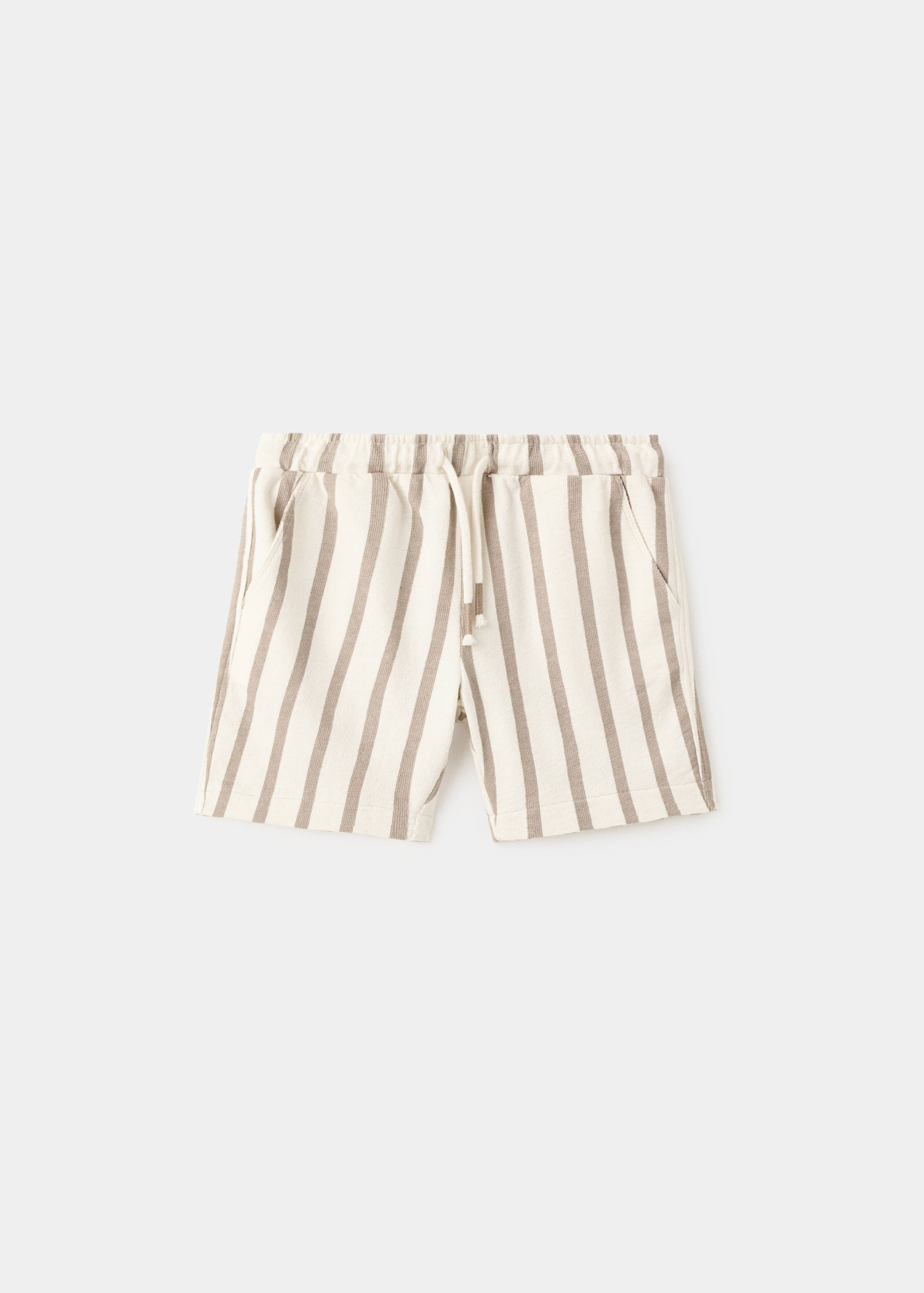 Striped cotton Bermuda shorts - Article without model