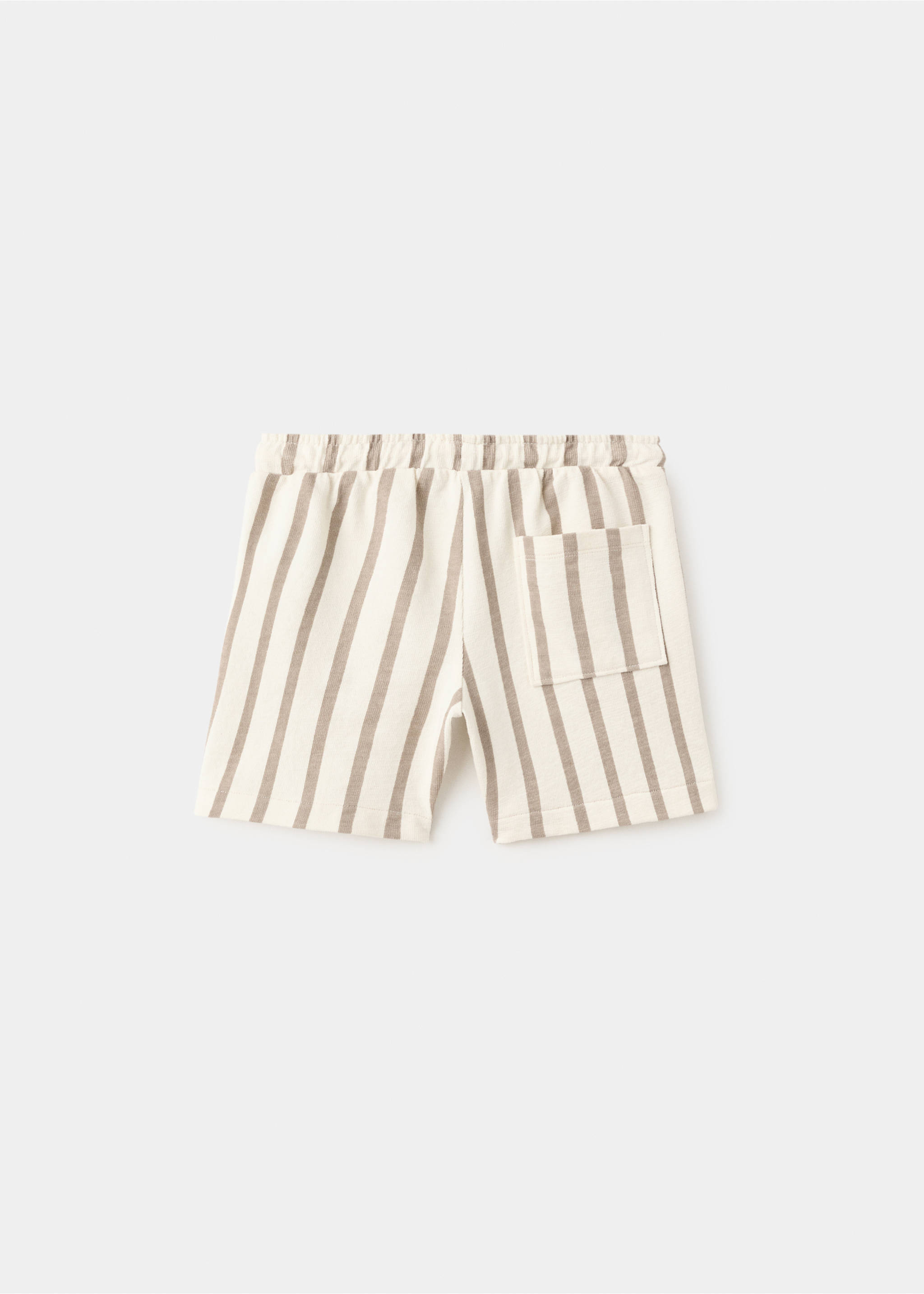 Striped cotton Bermuda shorts - Reverse of the article, Medium Brown. Ref: 27088272-00.